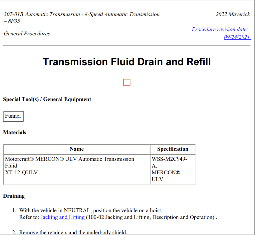 Ford Maverick Transmission fluid type? image_2023-06-18_105557000