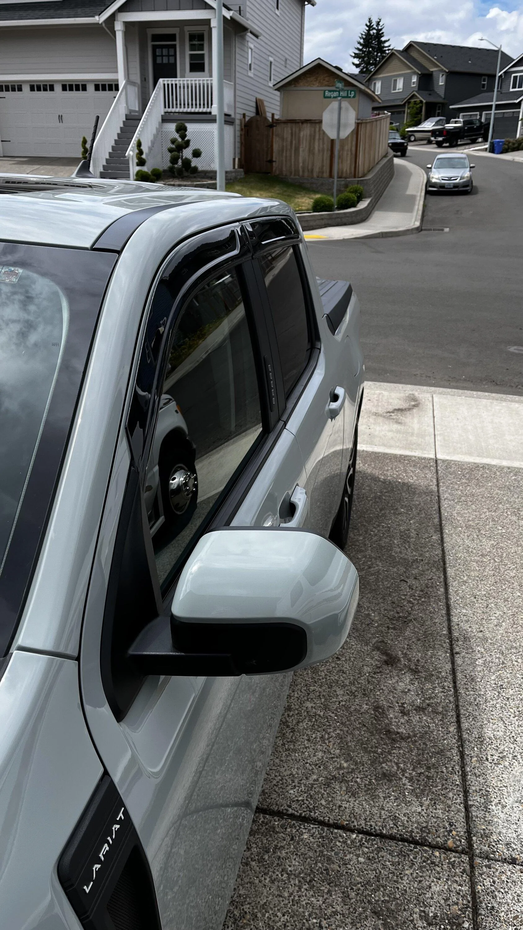 Ford Maverick Installed Ford Accessory Window Visors and Hood Deflector IMG_0068