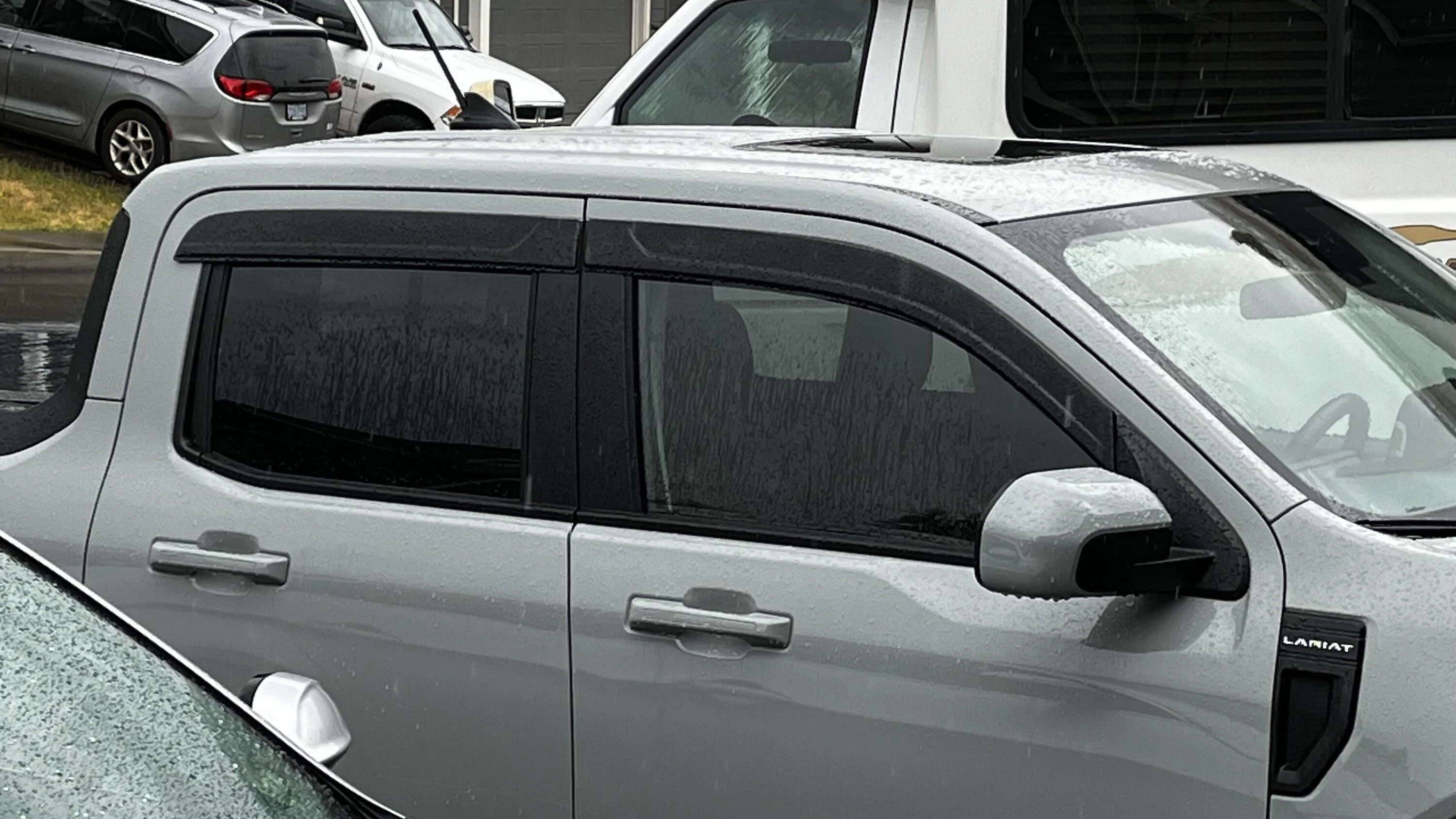 Ford Maverick Installed Ford Accessory Window Visors and Hood Deflector IMG_0072