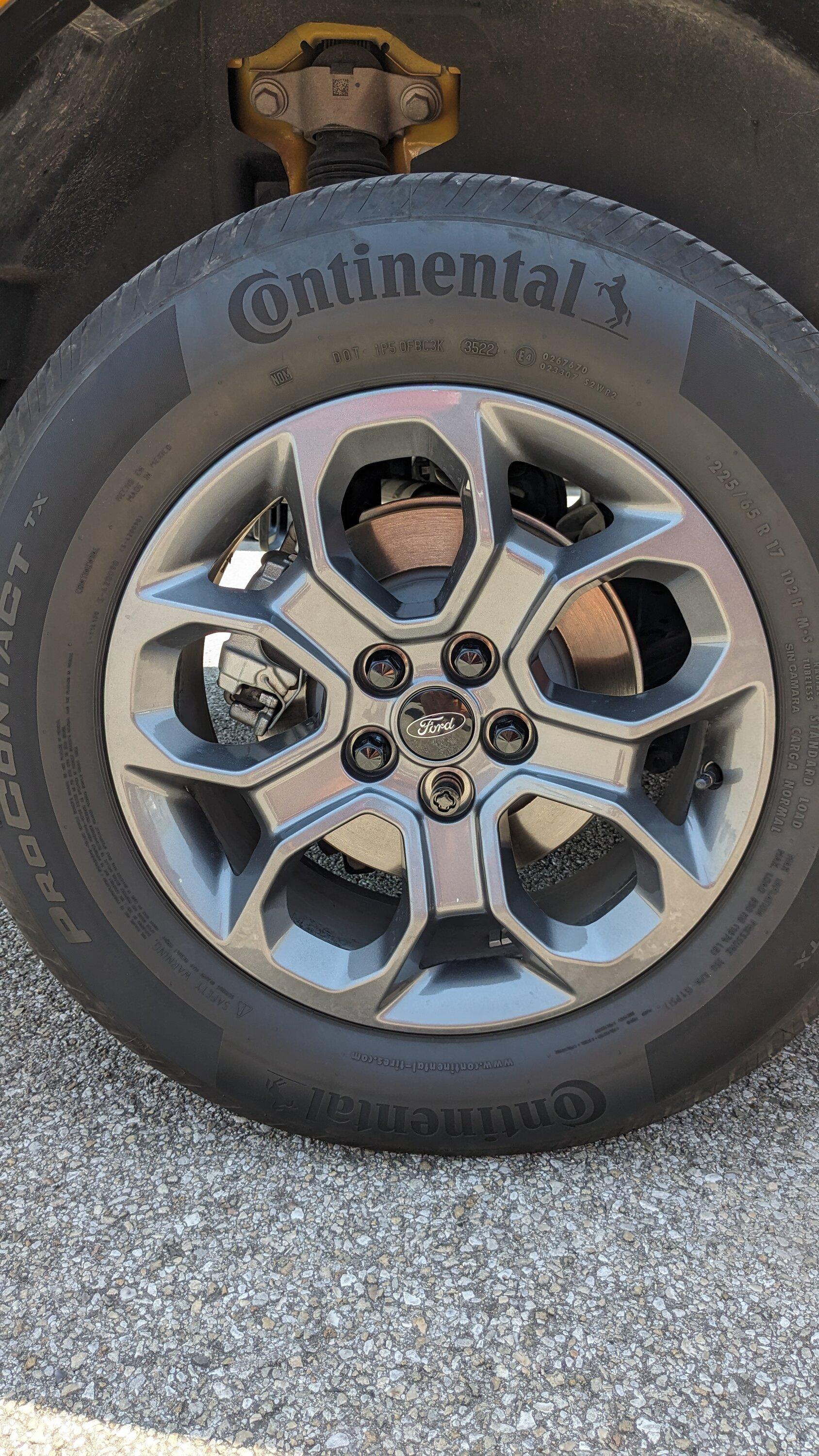 Ford Maverick Chrome Delete Project Part 3 - Lug Nuts lugs after