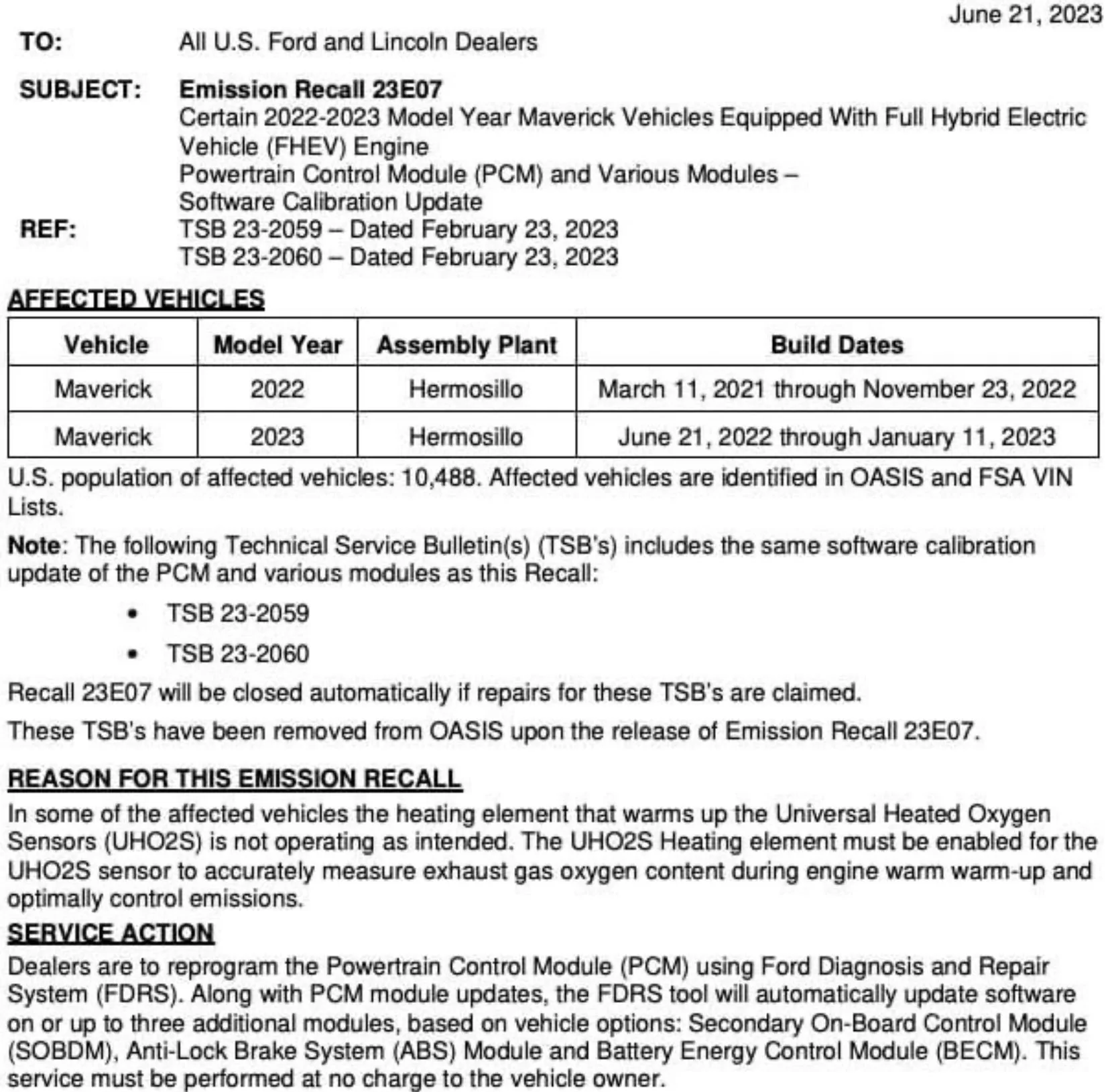 Ford Maverick Hybrid shudder recall {filename}