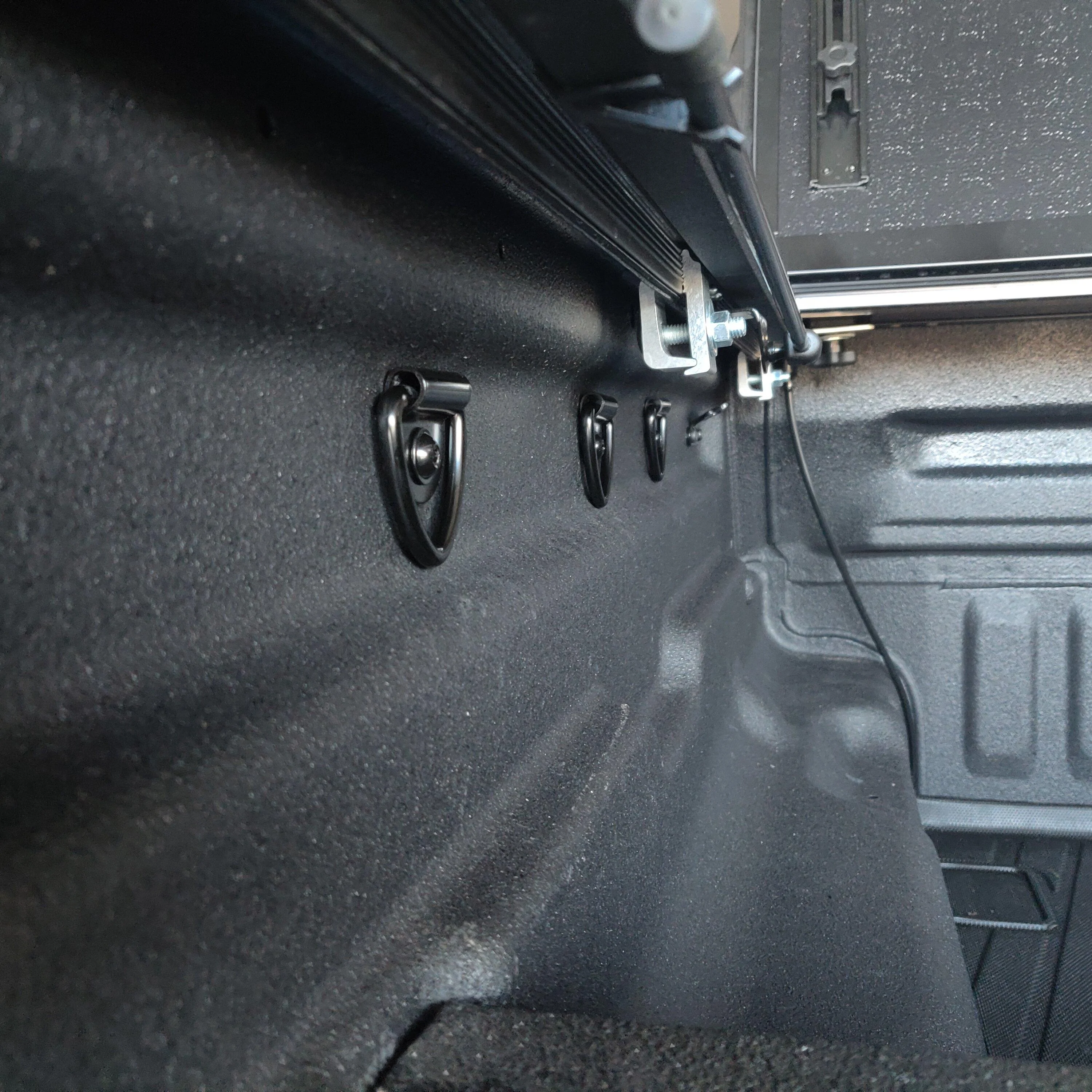 Ford Maverick Installed ring tie down anchors in bed IMG_20230621_195352