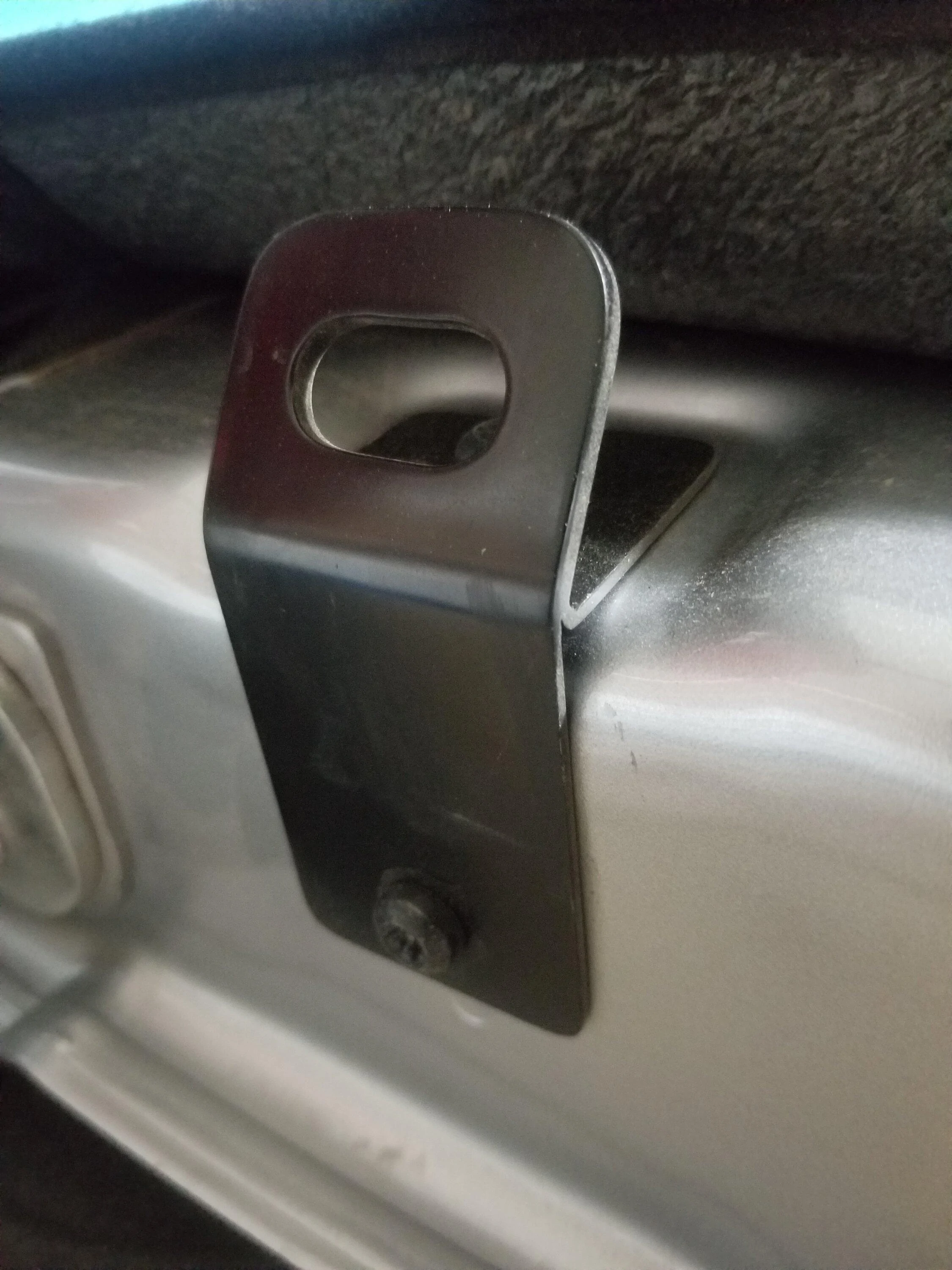 Ford Maverick Tailgate tie down anchors / hooks that work with Tailgate Assist strut -- installed pics 20230622_082148