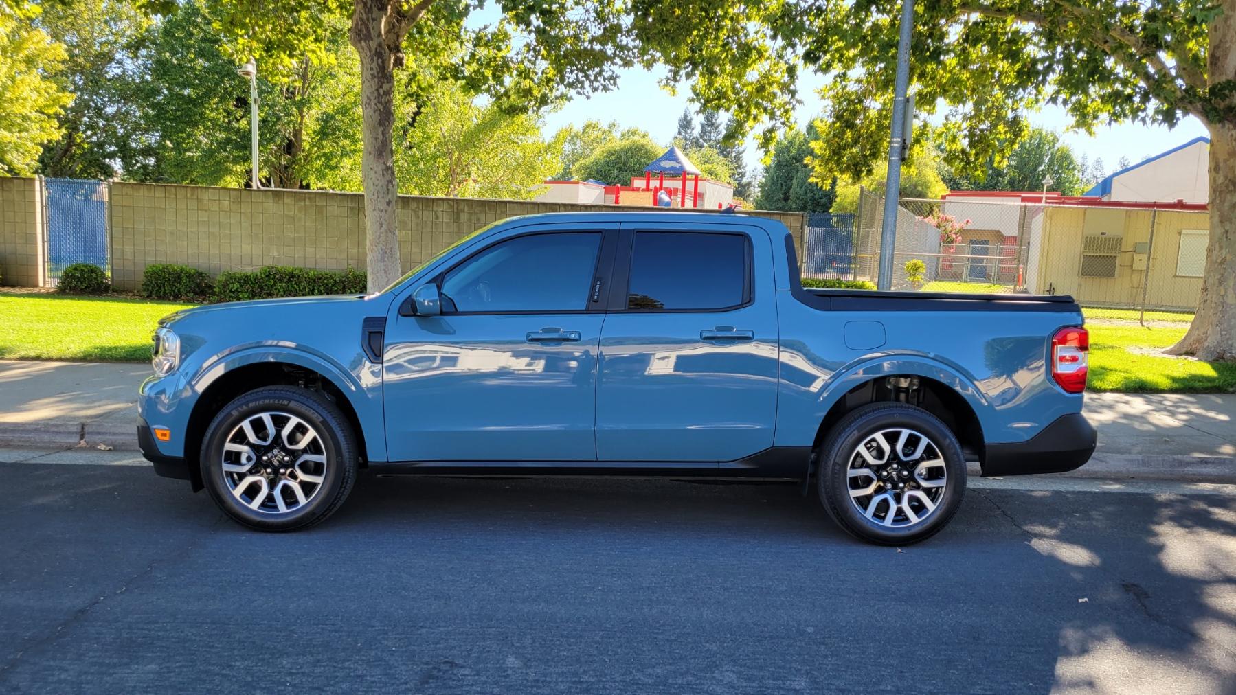 Ford Maverick Has anyone gone with a window tint for the front door windows that is a shade lighter than the back? 20220715_174337