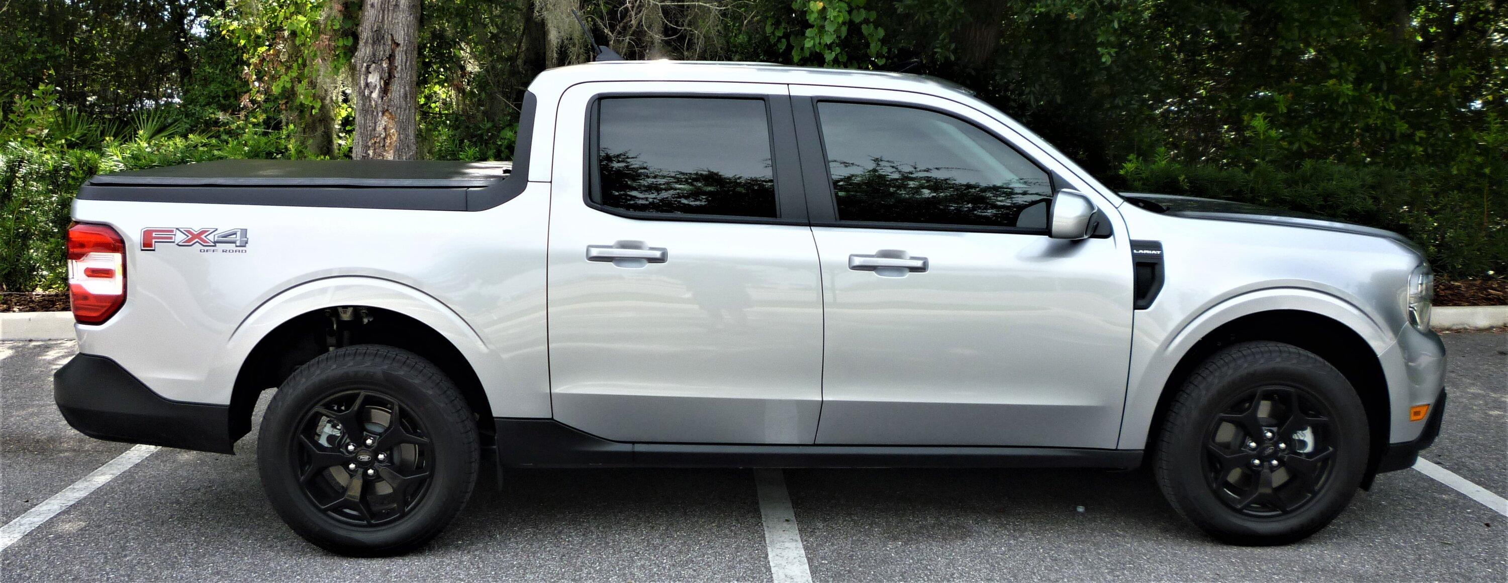Ford Maverick Has anyone gone with a window tint for the front door windows that is a shade lighter than the back? FX4 Side