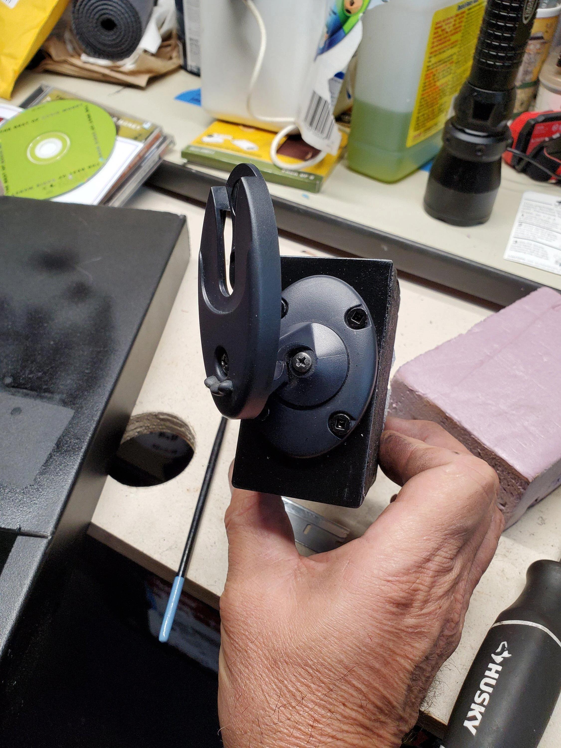 Ford Maverick Phone holder hack.  Tacky hack but a hack..... and its done and I used materials that I had laying around 20230622_183538