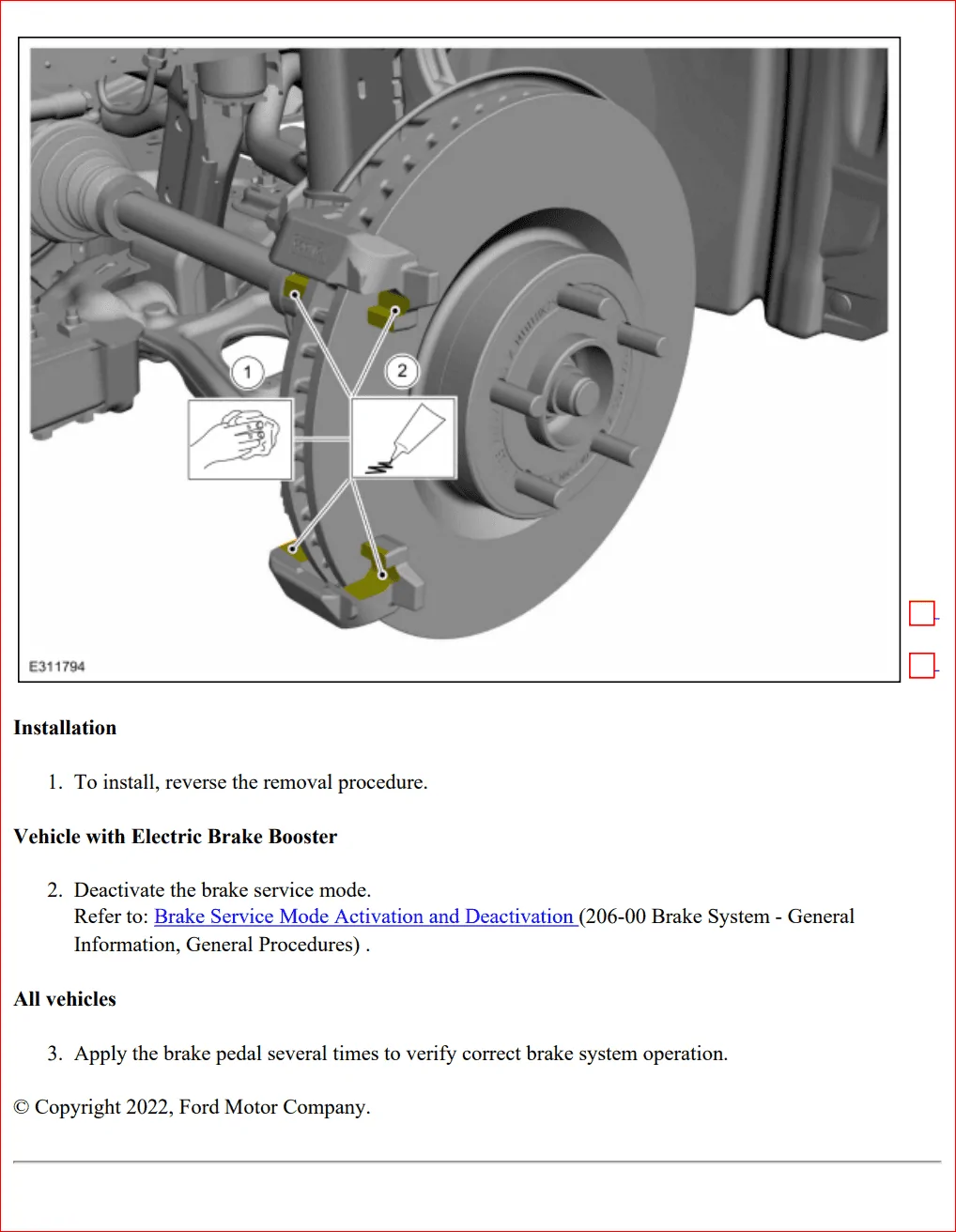 Ford Maverick Brake pad replacement process Front 004
