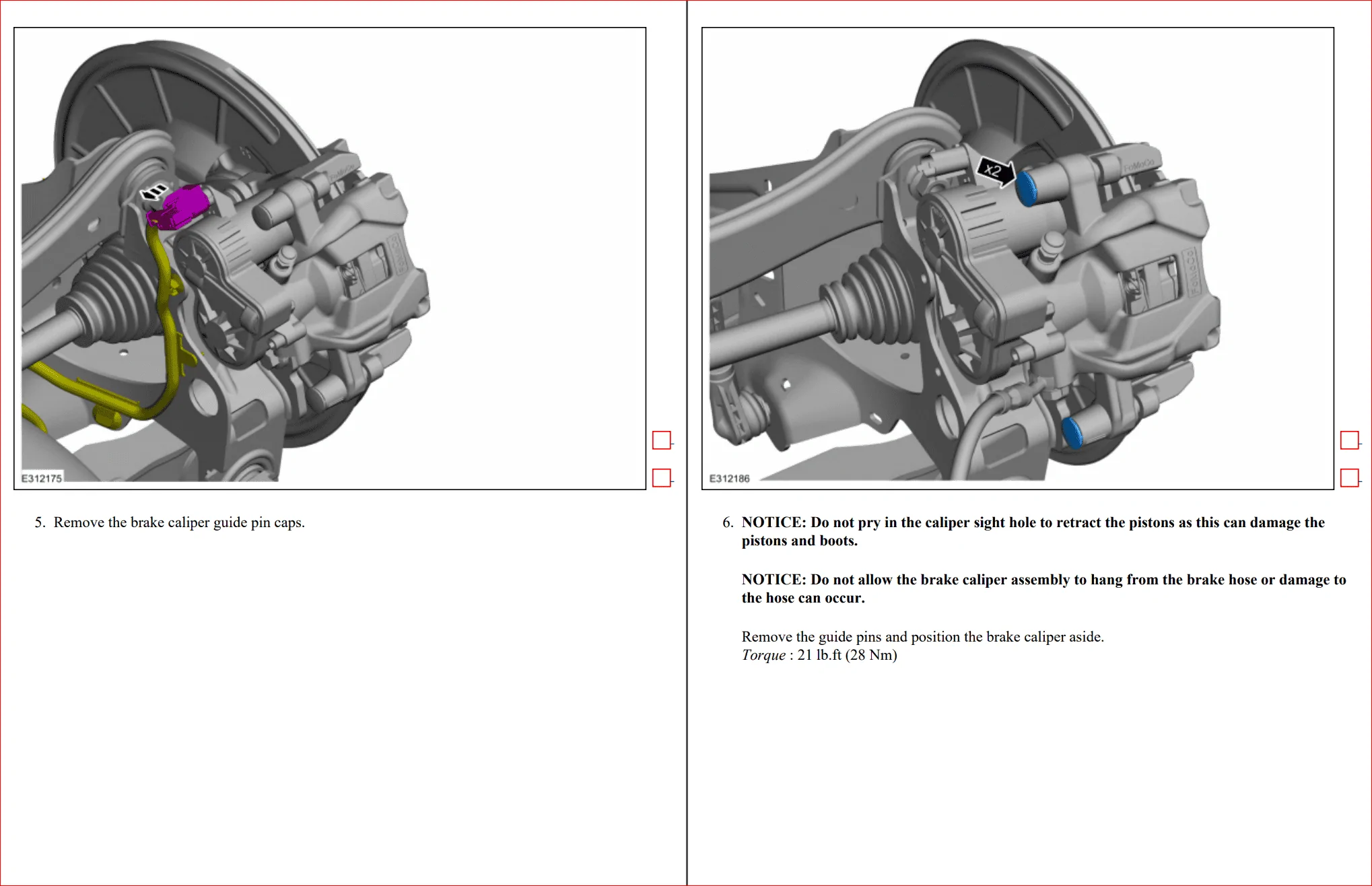 Ford Maverick Brake pad replacement process Rear 002