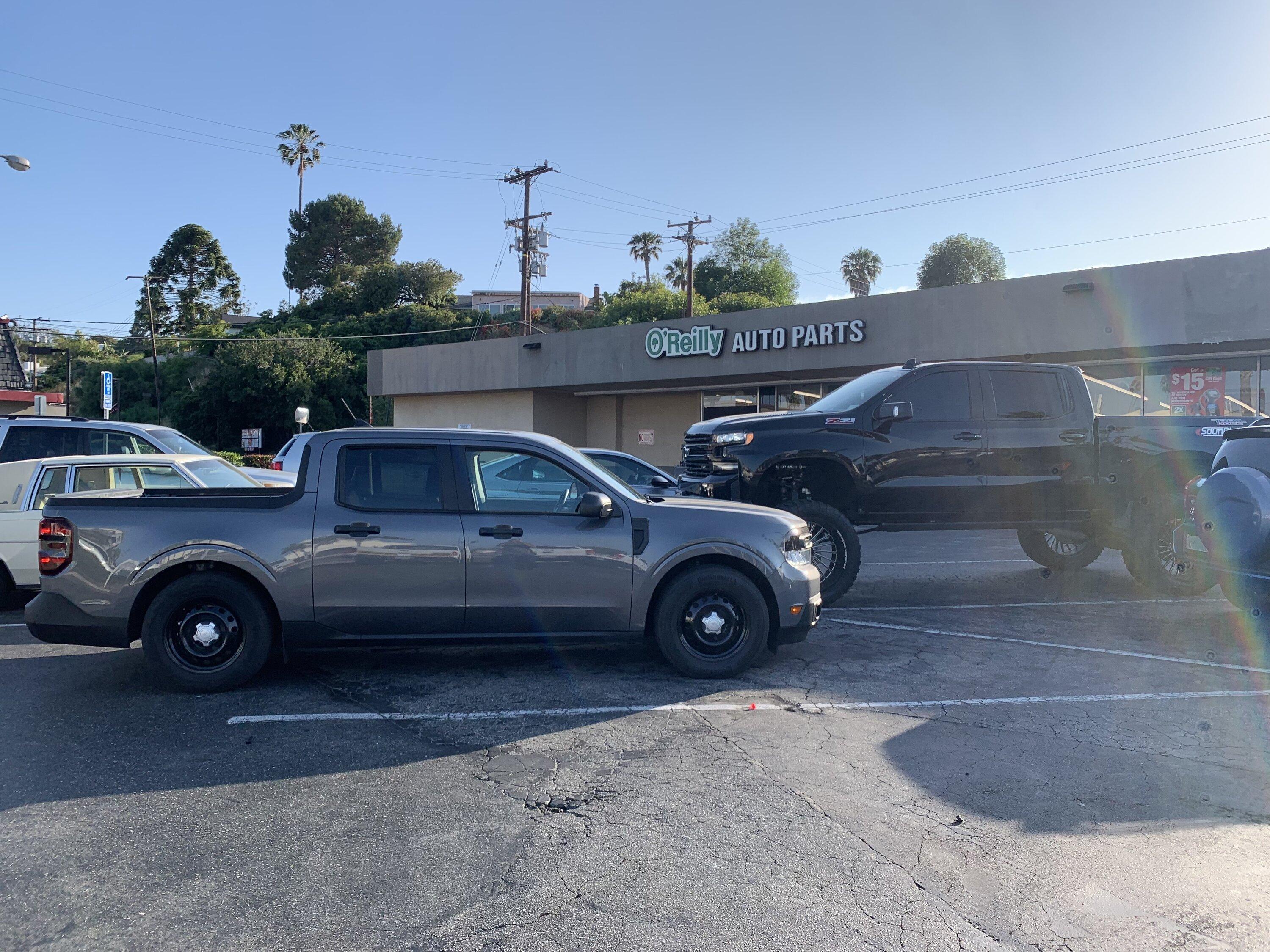Ford Maverick Post your Maverick next to ridiculously large trucks - photos thread C5214883-789D-4C1D-B63B-11C20A94B056