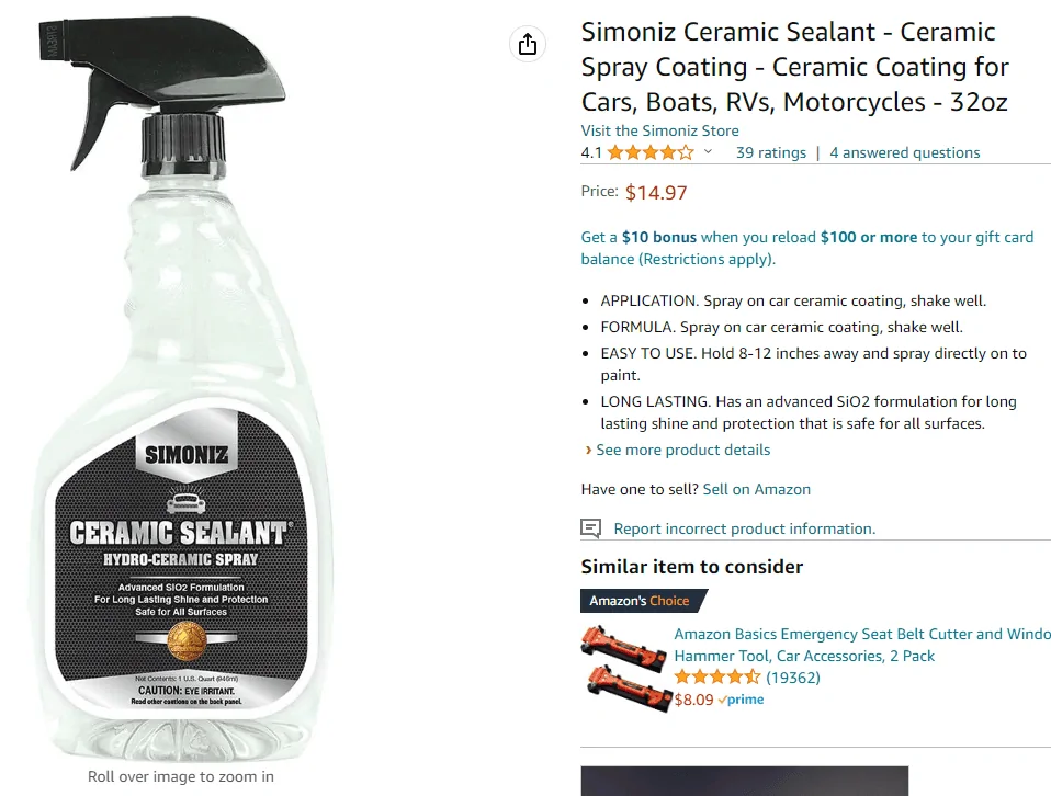 Ford Maverick Dealer offers Simoniz GlassCoat…worth it? 1687799557851