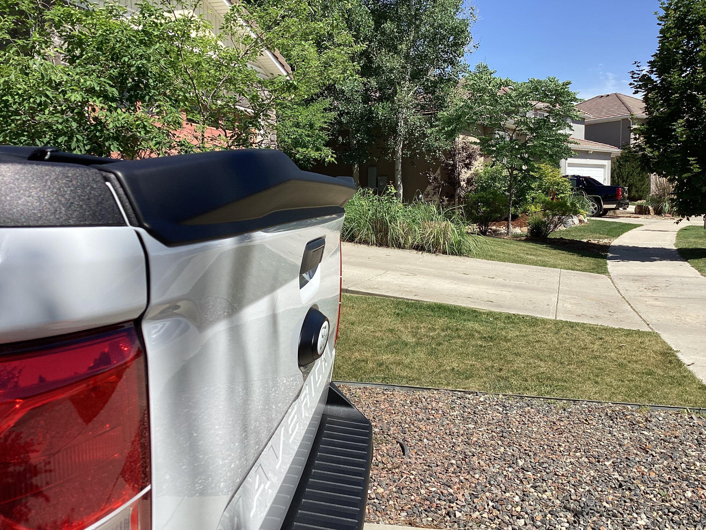 Ford Maverick Tailgate Spoiler installed IMG_0222