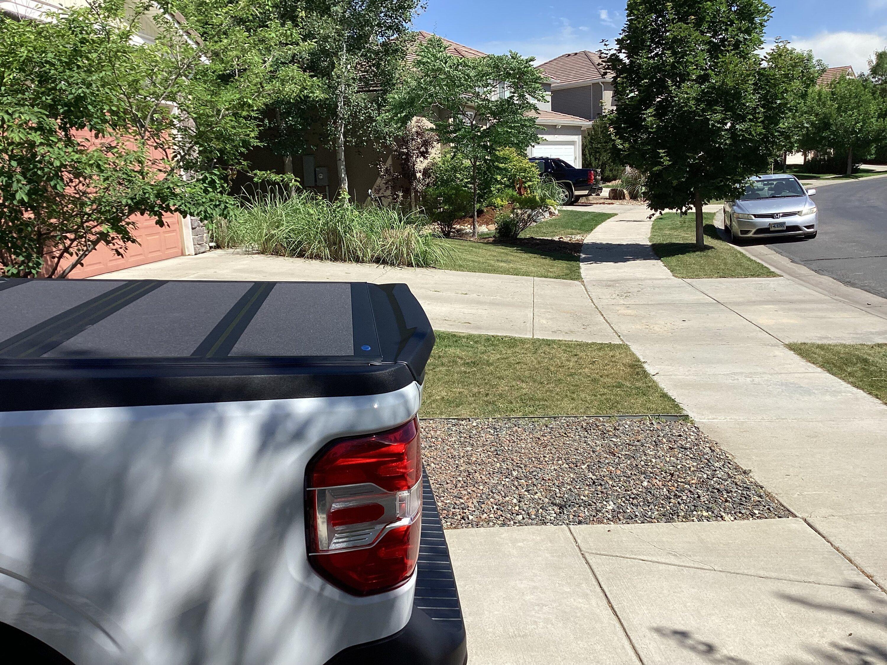 Ford Maverick Tailgate Spoiler installed IMG_0223