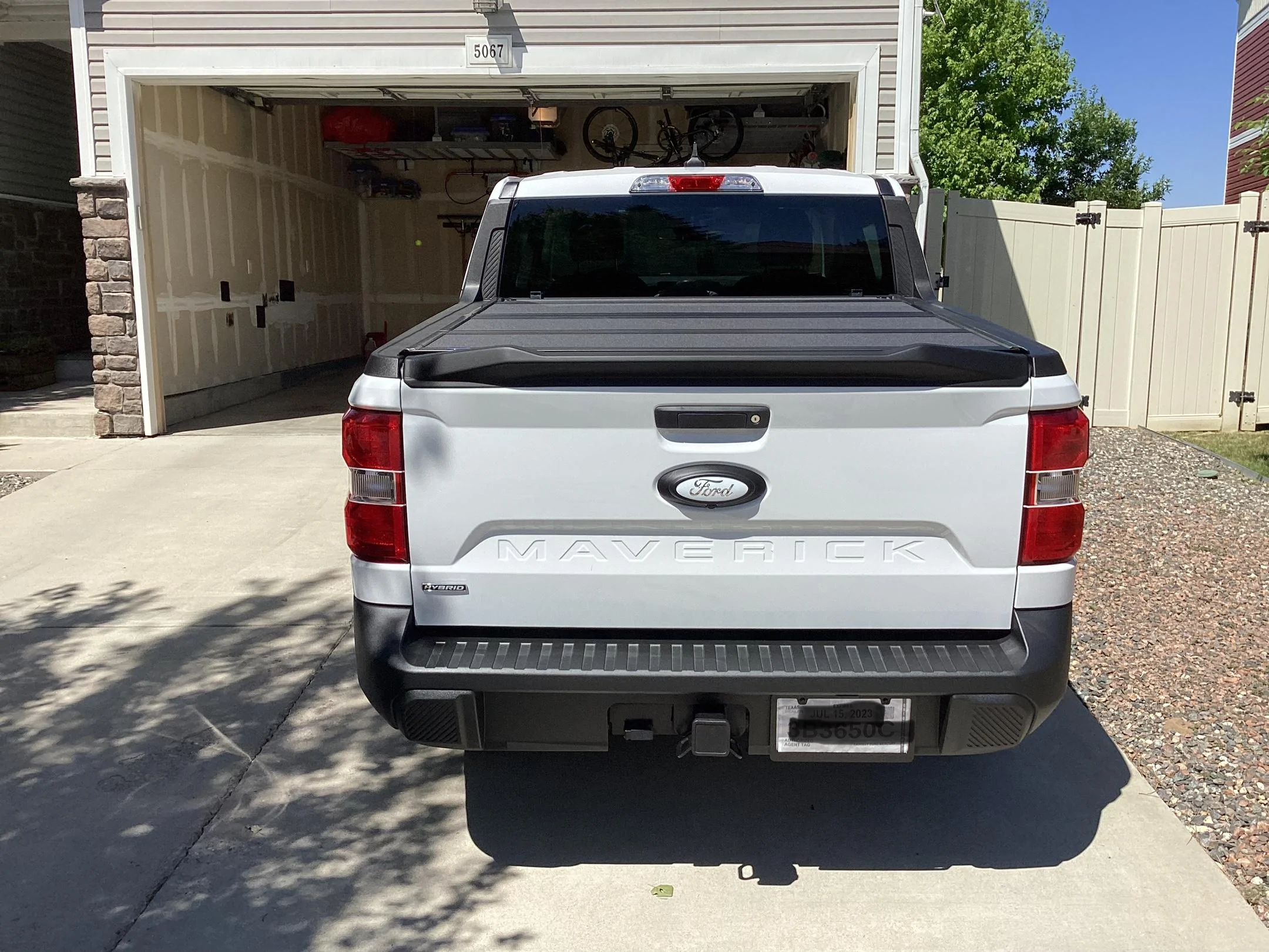Ford Maverick Tailgate Spoiler installed IMG_0216