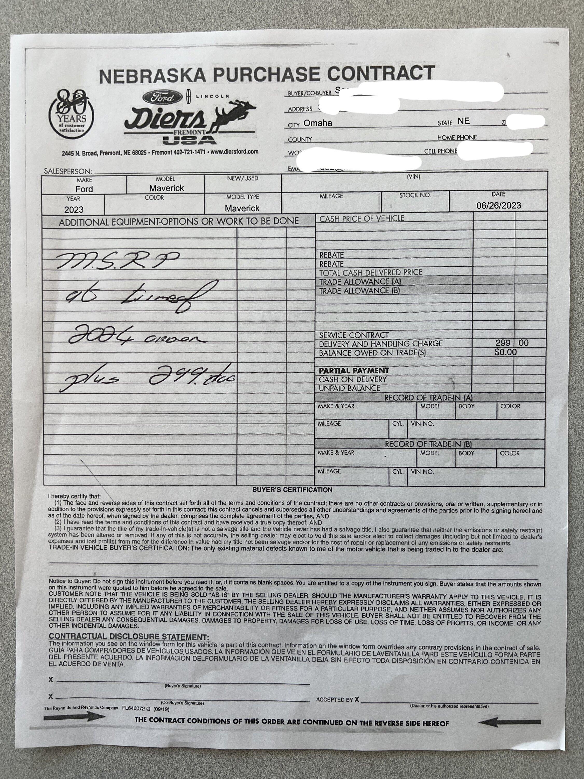 Ford Maverick 🤝 List of honest dealerships for Ford Maverick buyers IMG_1808