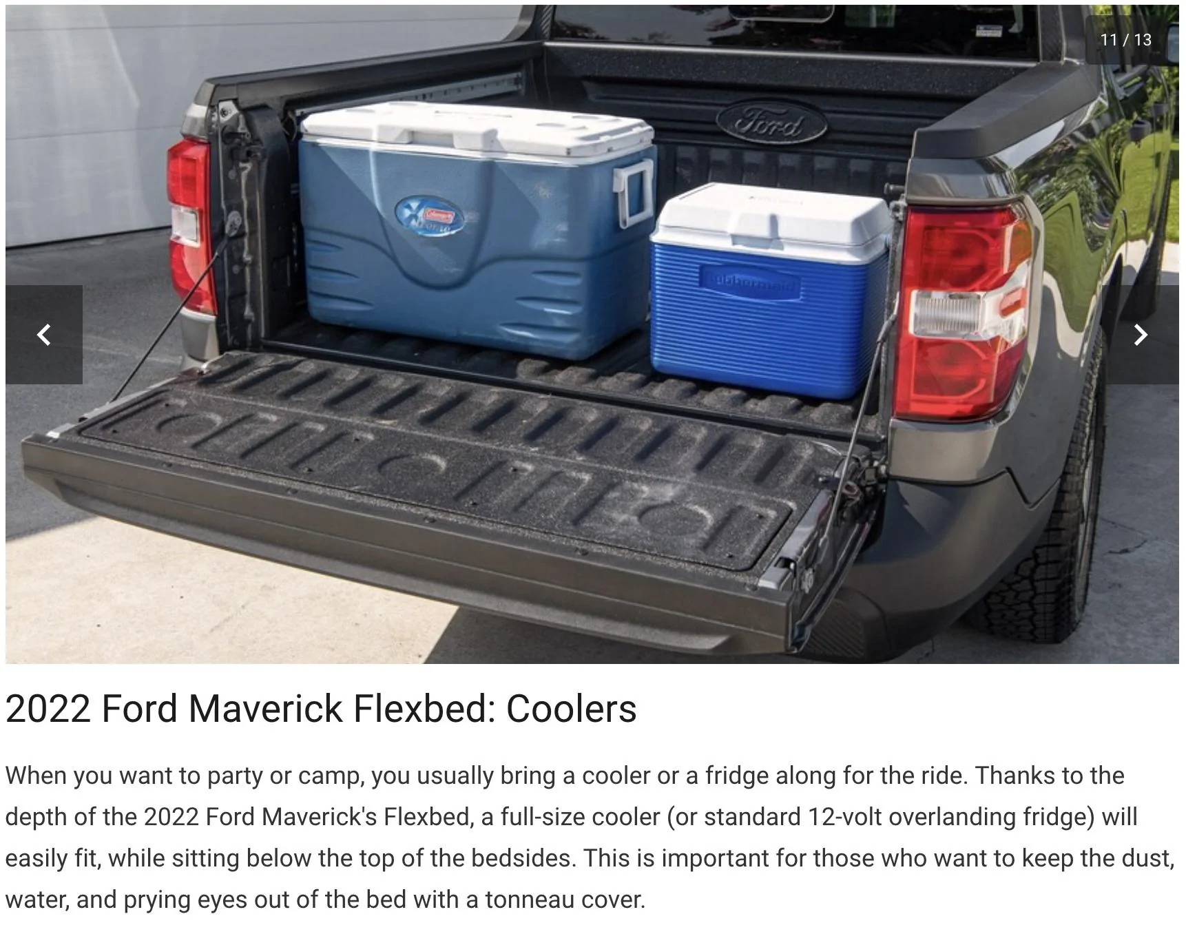 Ford Maverick Hauling tests: Maverick bed capacity: 37" tires, ladder, bikes, sleeping bag, coolers, plywood / drywall, ATV, etc Screen Shot 2021-10-09 at 6.48.06 PM
