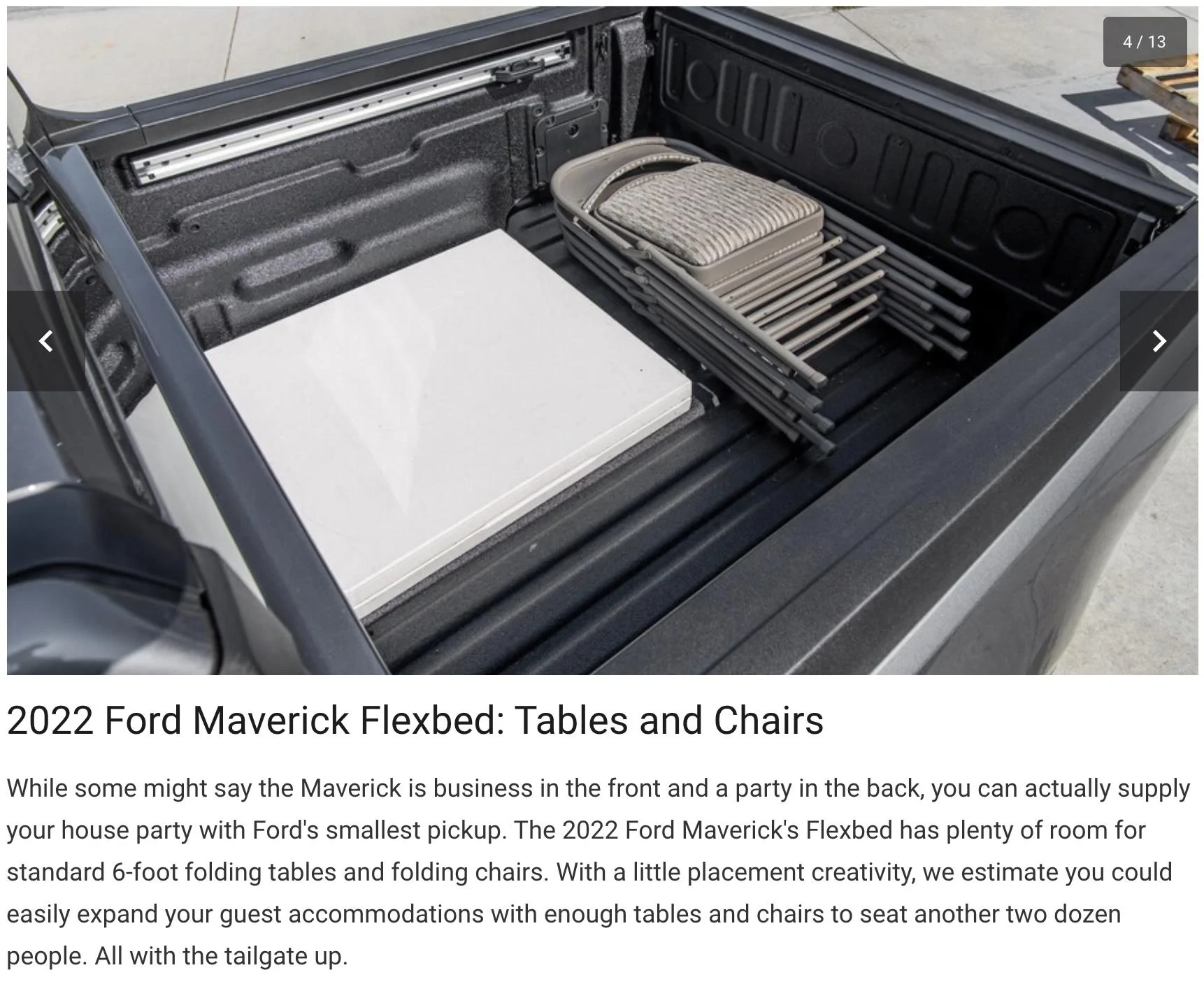 Ford Maverick Hauling tests: Maverick bed capacity: 37" tires, ladder, bikes, sleeping bag, coolers, plywood / drywall, ATV, etc Screen Shot 2021-10-09 at 6.49.19 PM