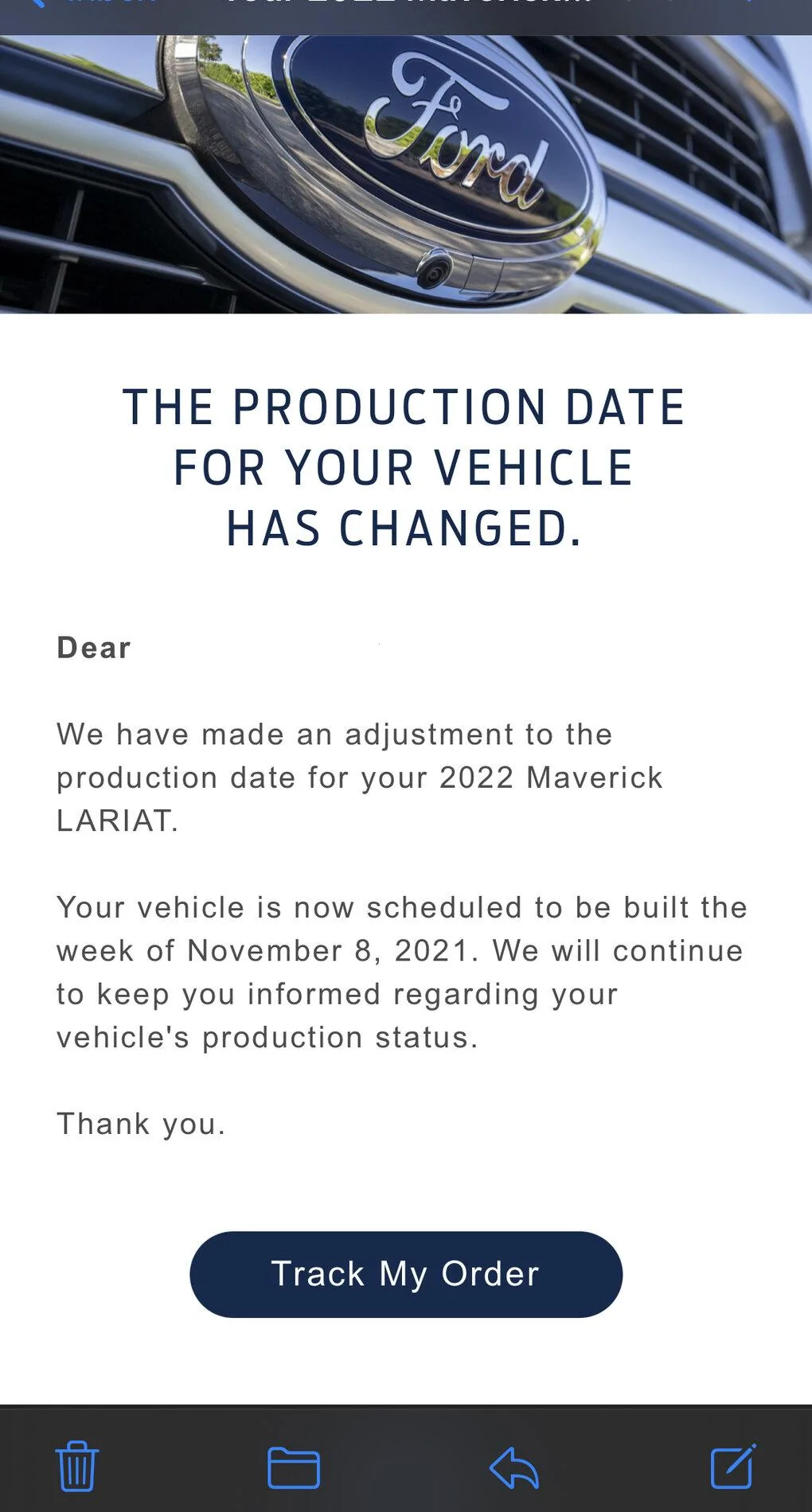 Ford Maverick Nov 1st Build Delayed to 8th - EcoBoost E9AD46BE-6098-4354-B78E-E1749549989D