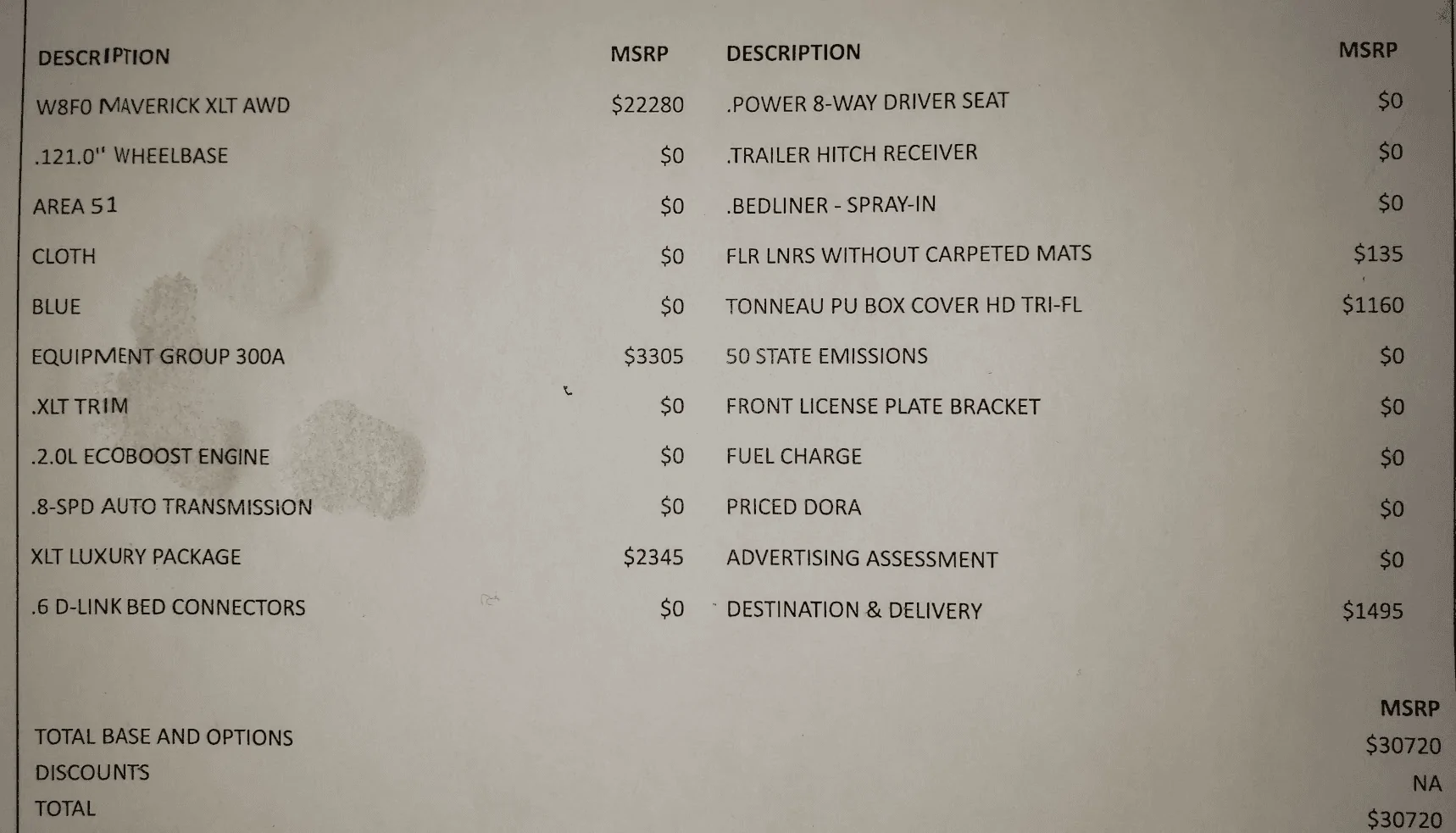 Ford Maverick How to read the Monroney window sticker - ?? 1633844389293
