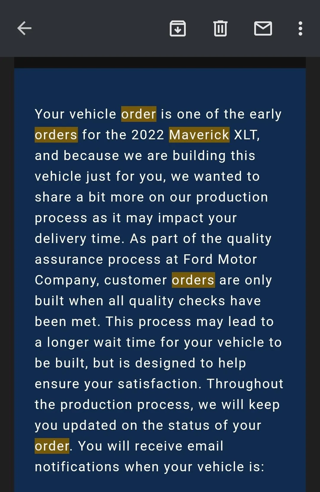 Ford Maverick 📊 Maverick Order Tracking List & Stats [Enter Yours!] Screenshot_20211010-160321_Gmail