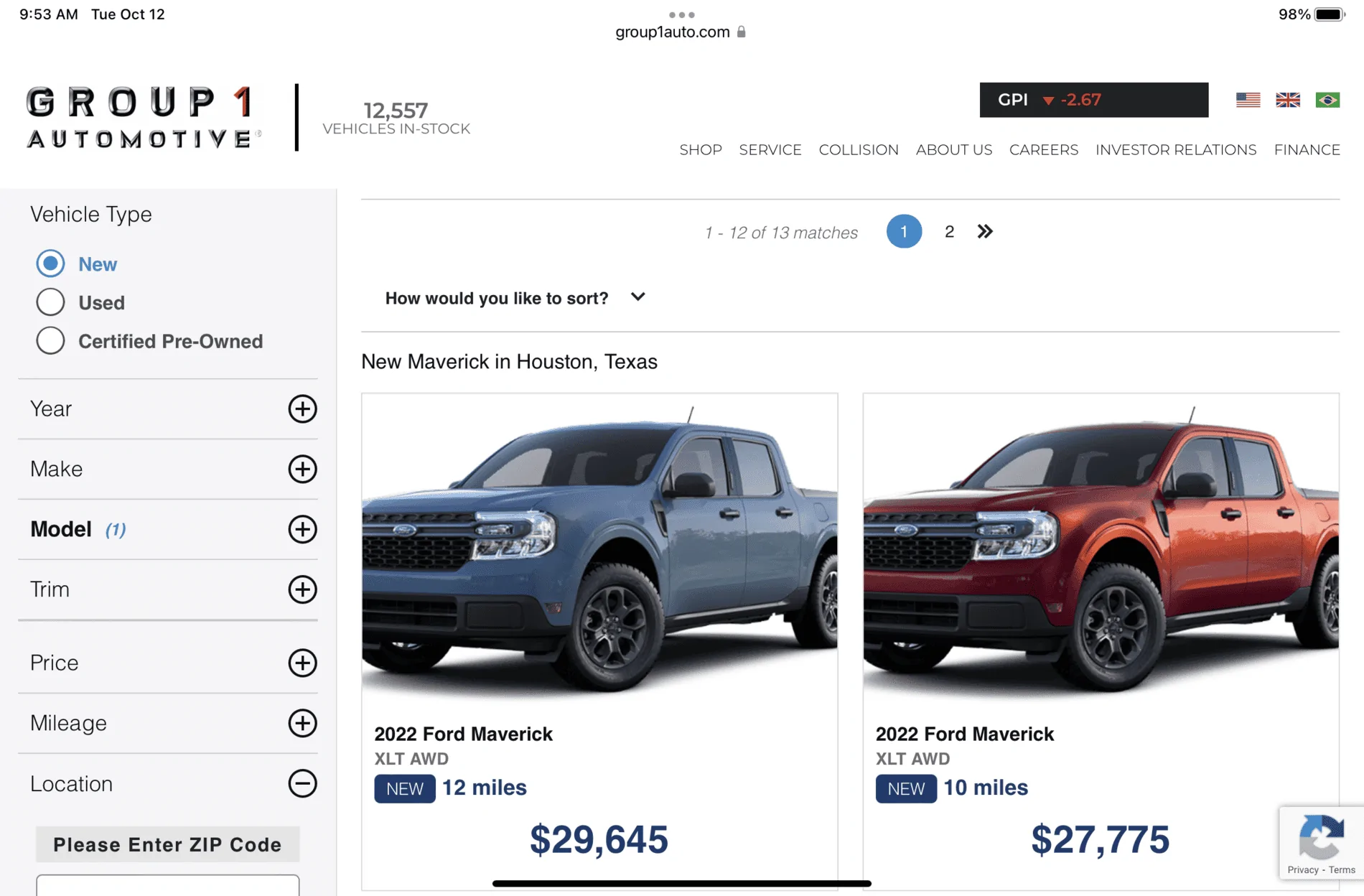 Ford Maverick Maverick for retail sales appearing before ordered trucks? 07516BB0-E44F-47C7-86F6-031510DDA5D1