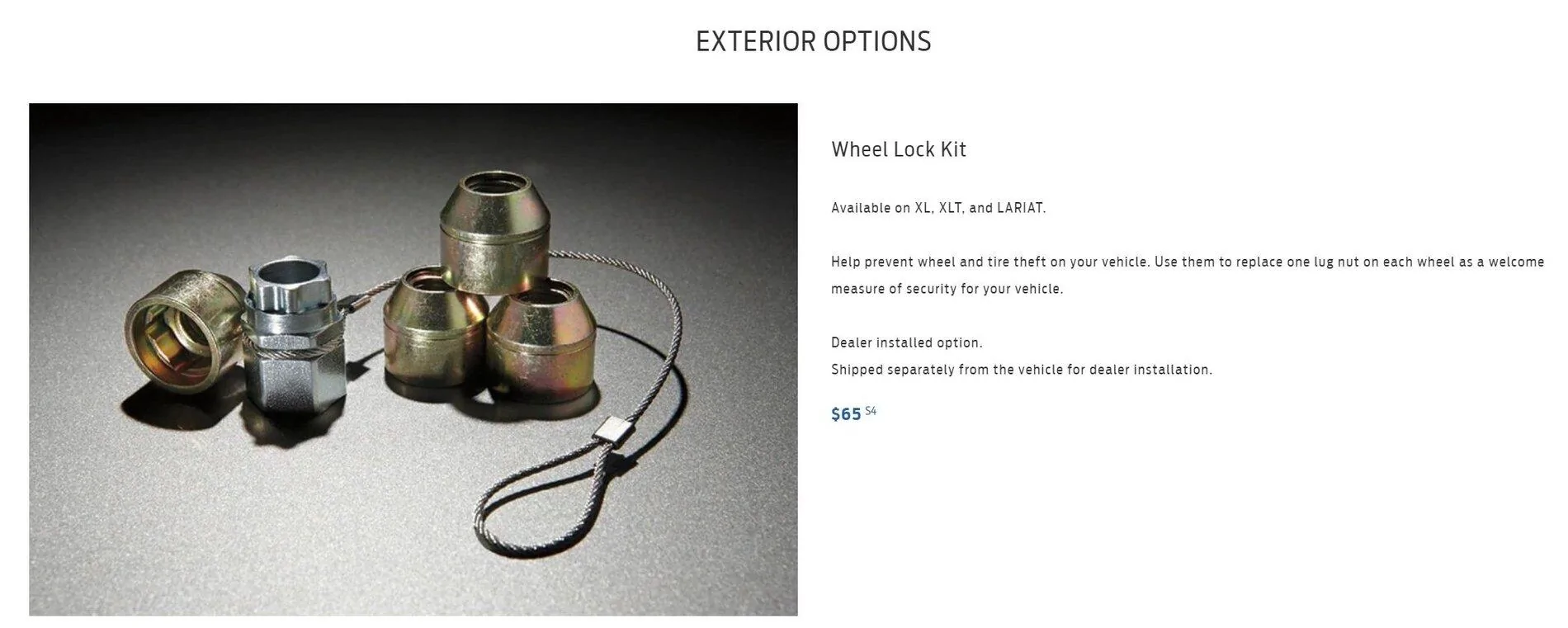 Ford Maverick Aftermarket Wheel Lock Kit for Maverick Wheel Lock Kit