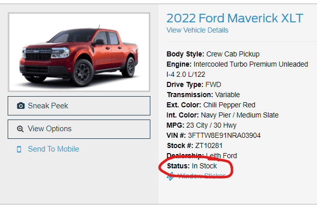 Ford Maverick Raleigh/Triangle NC Dealership Maverick Tracker 1634128338655