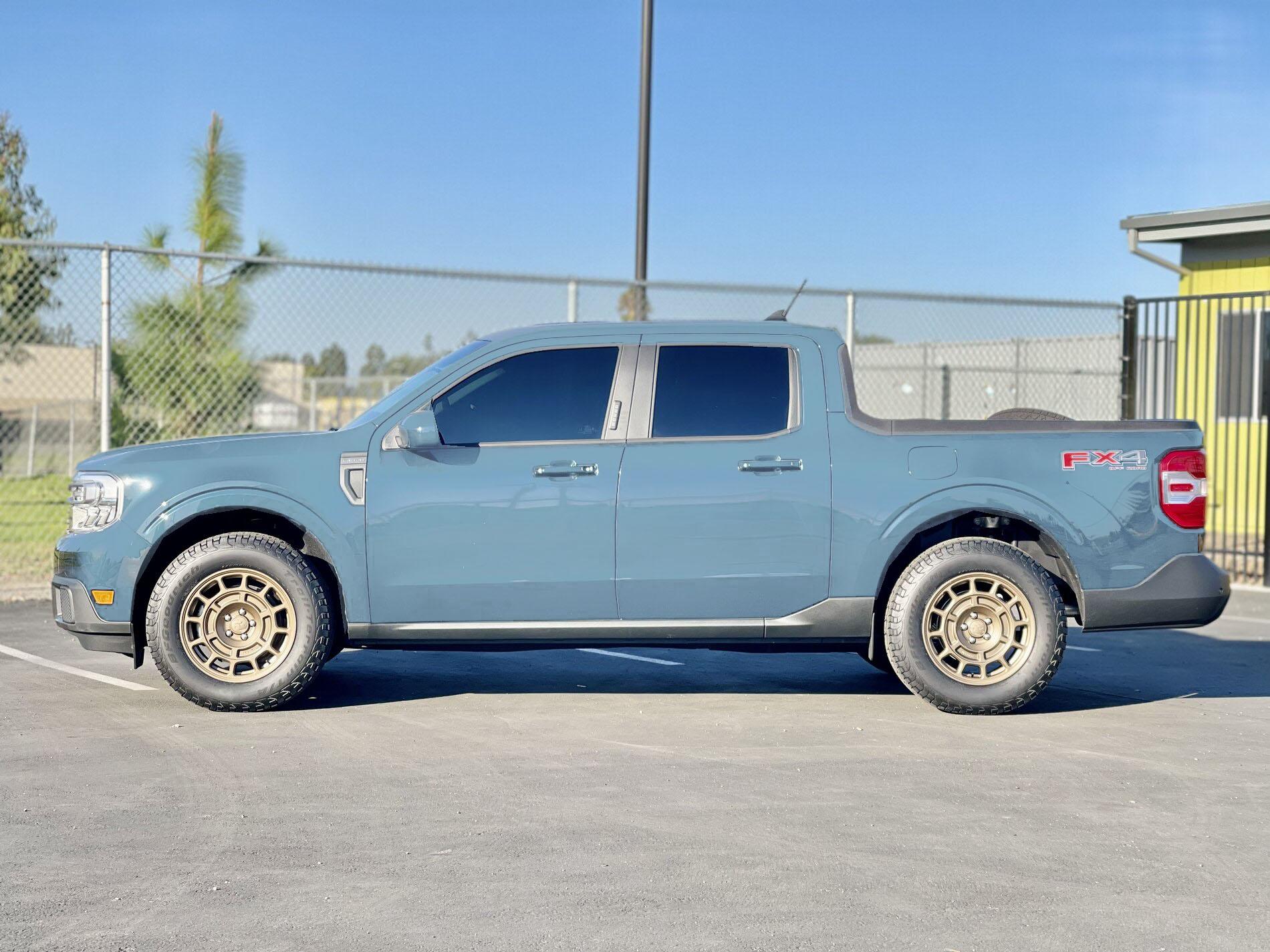 Ford Maverick Maverick on Aftermarket 17x8" Fifteen52 Metrix MX Bronze Wheels and 245/65/17 BFG Trail Terrain Tires Area51