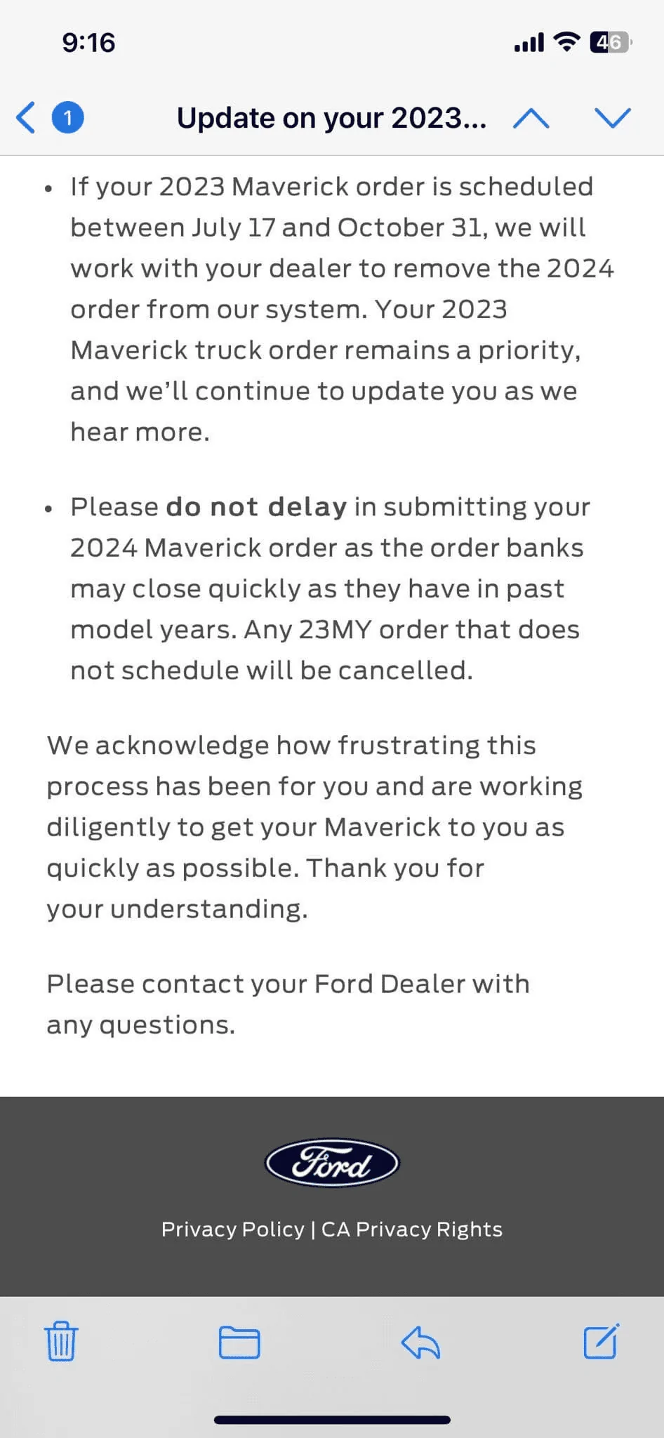 Ford Maverick Official Update: 2024 Maverick order banks will open July 17 1688140559345