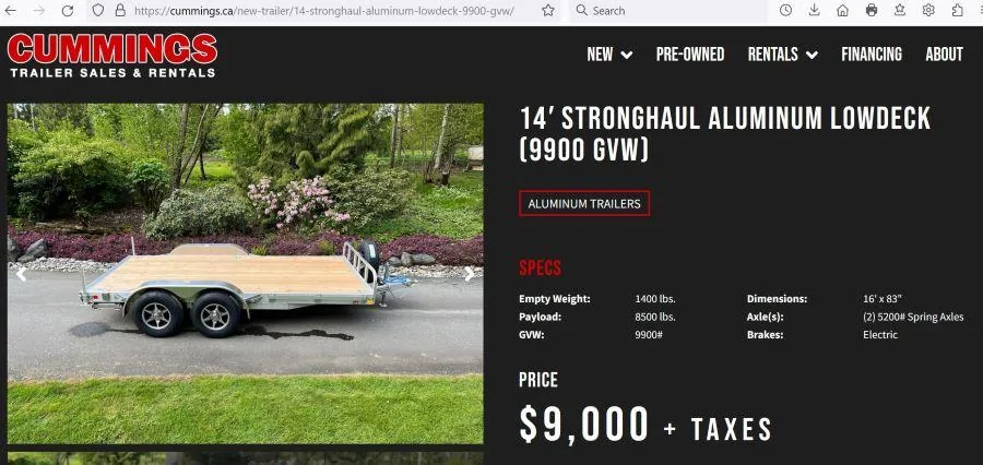 Ford Maverick Impressive Power: FX4 Ford Maverick tows 4,000lbs dump trailer and UTV! Cummings trailer BC