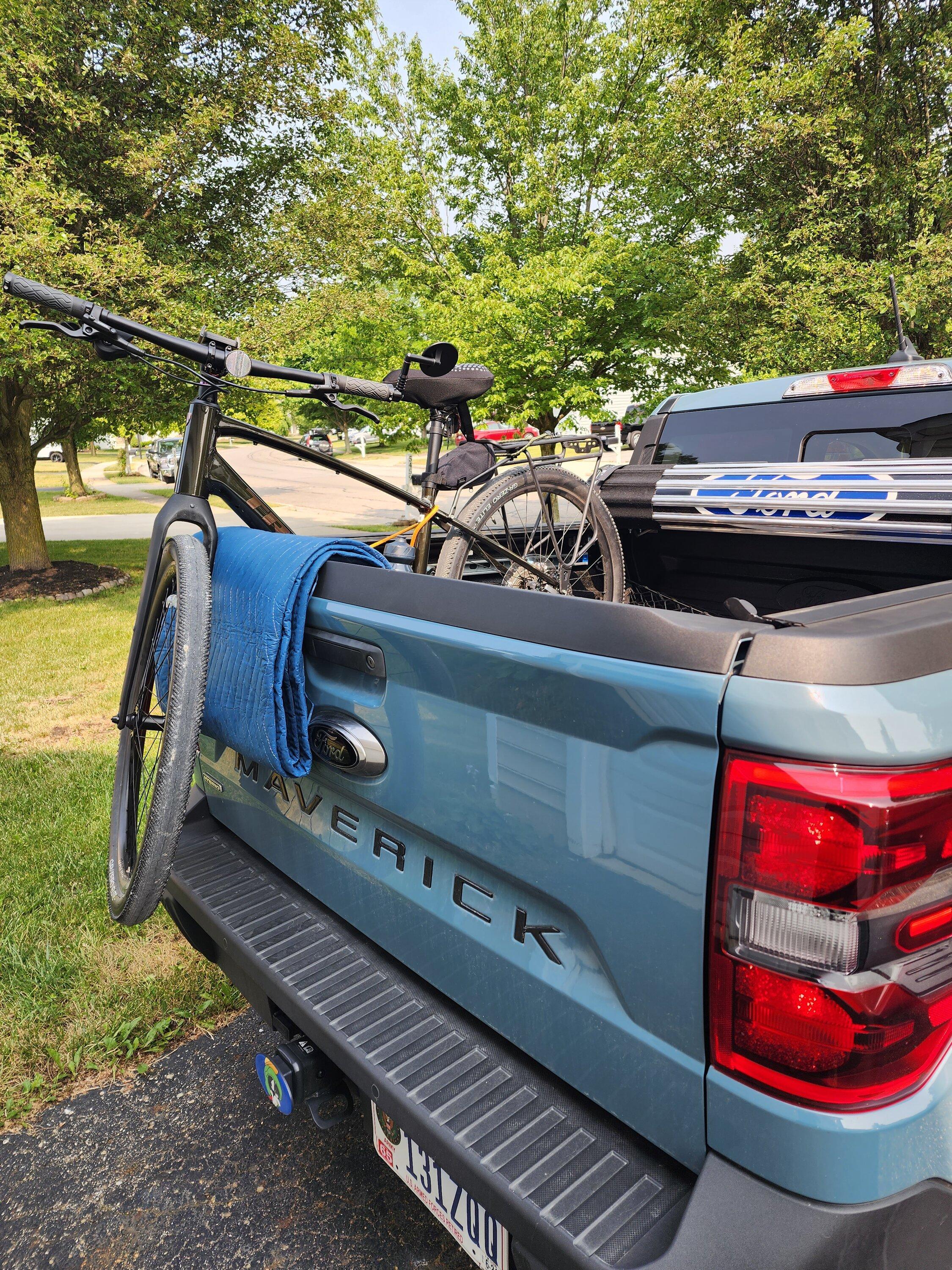 Ford Maverick Bike Racks... Tailgate Pad or Hitch Rack for frequent use. 20230615_102330