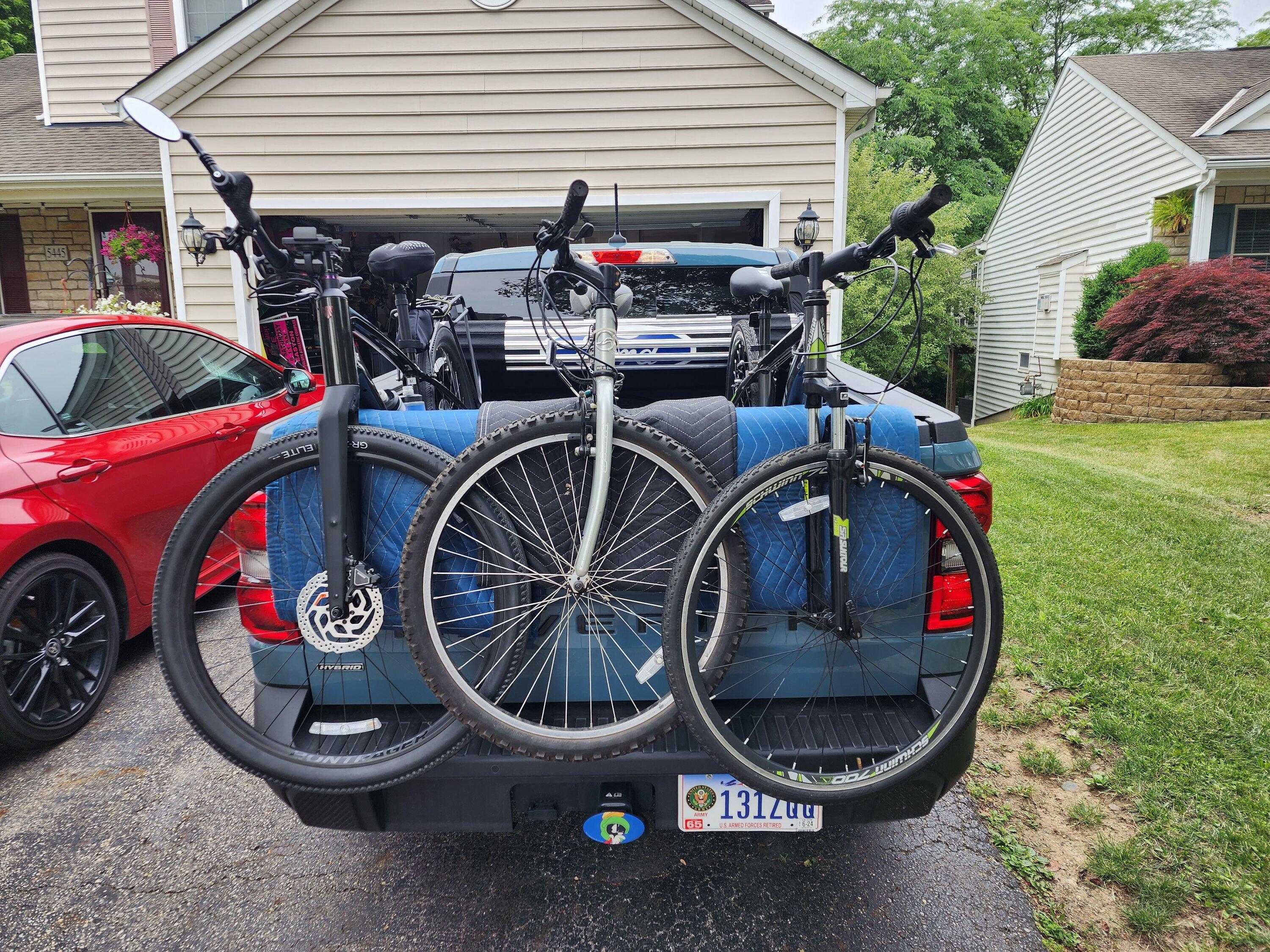 Ford Maverick Bike Racks... Tailgate Pad or Hitch Rack for frequent use. 20230619_143224