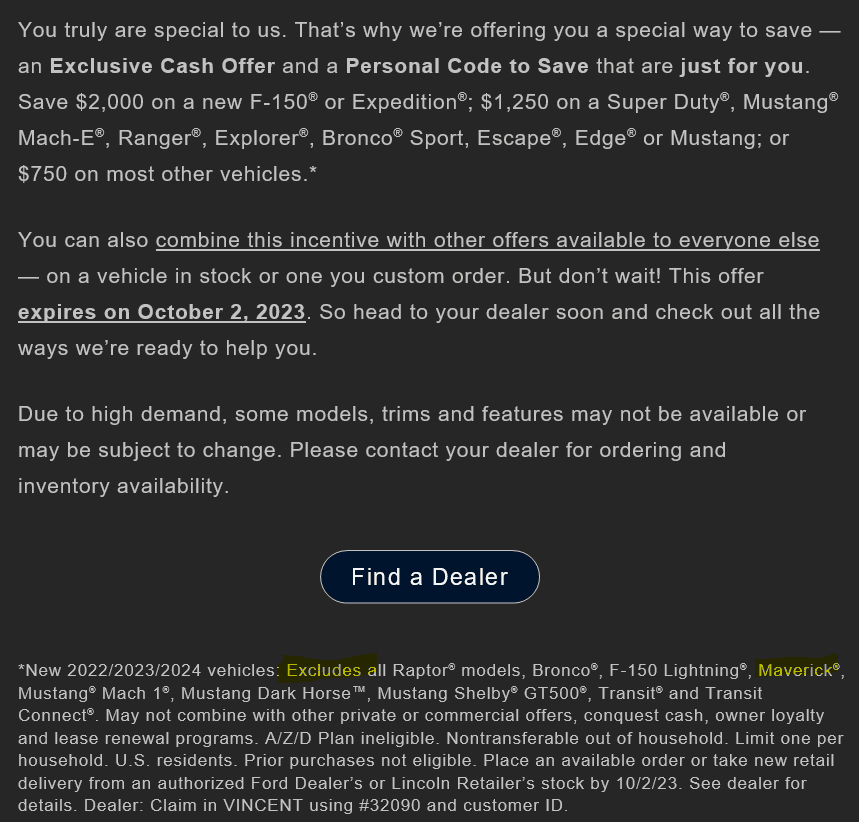 Ford Maverick Email from Ford... 1688774762441