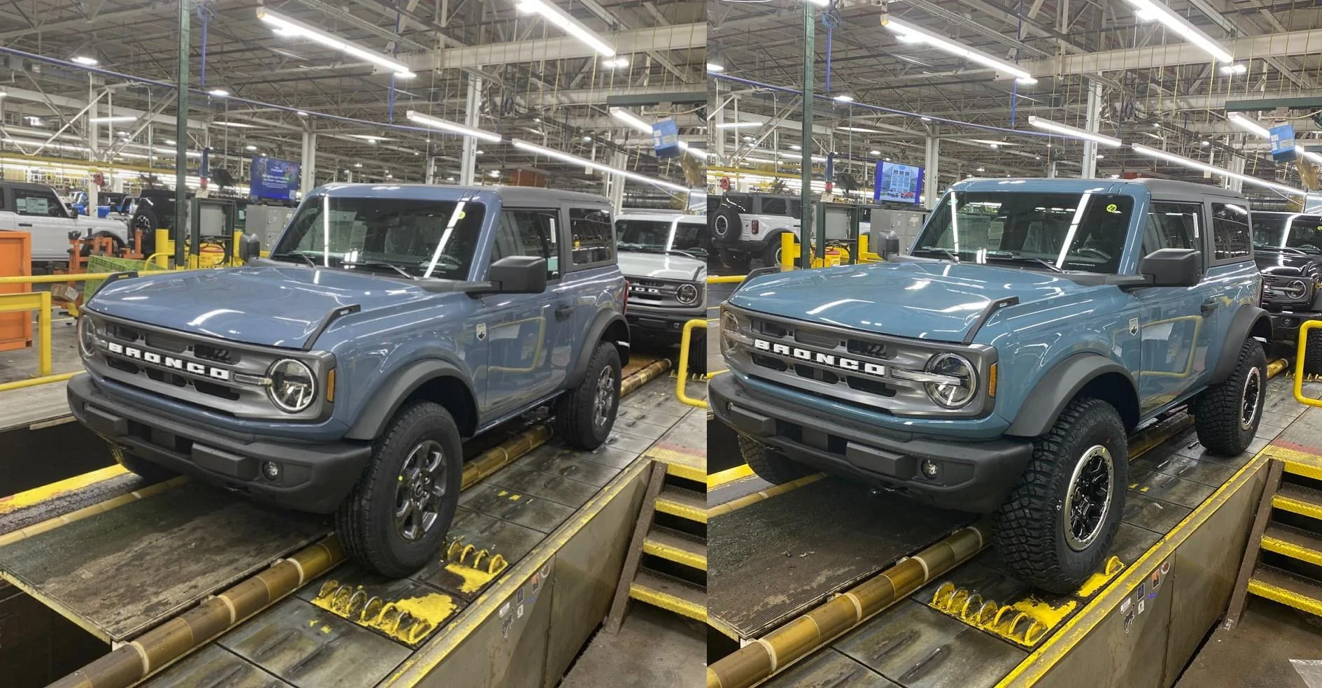 Ford Maverick Azure Gray vs. Area 51 color IMG_1518