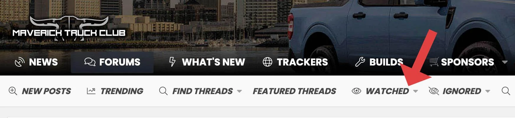 Ford Maverick How do I view a list of watched threads? Screenshot 2023-07-09 at 2.52.05 AM
