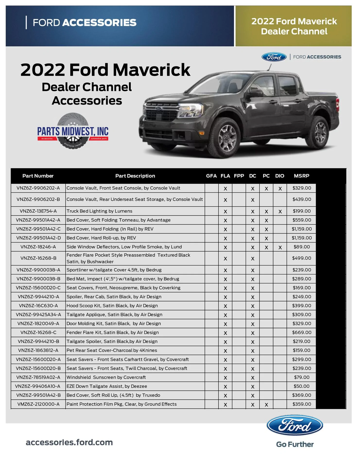 Ford Maverick FORD ACCESSORIES Parts & Website for 2022 Maverick Officially Launches 🚀 2022-ford-maverick-dealer-accessories-page-1-jpg