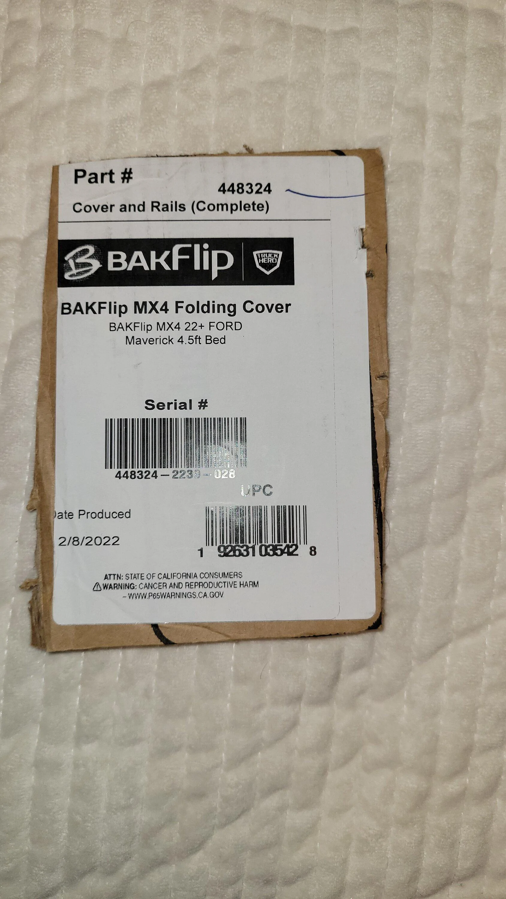 Ford Maverick Bakflip MX4 tonneau cover 20230709_110609