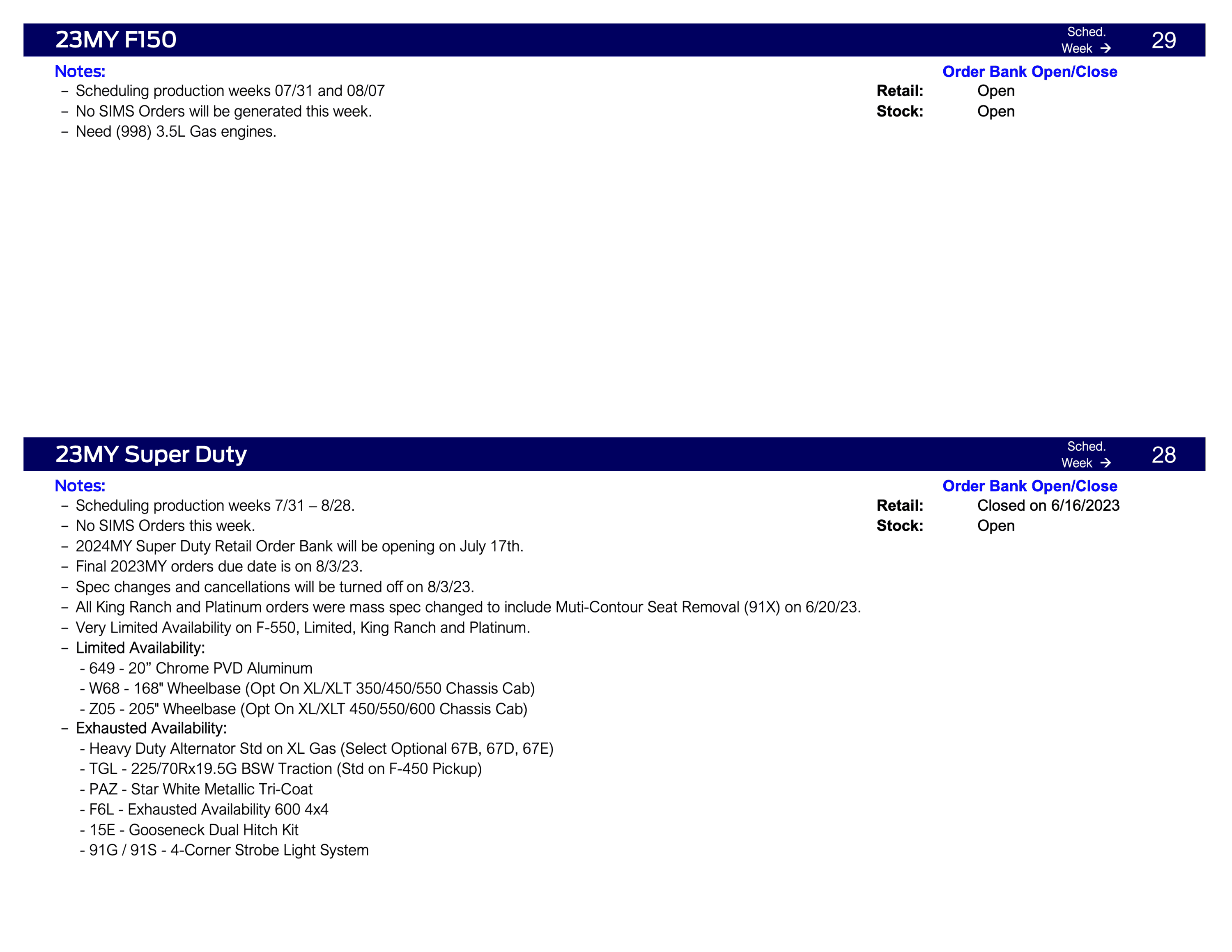 Ford Maverick Maverick Dressing Period + Retail Scheduling Only This Week (7/13/23) for Production Weeks 9/4 - 10/9 Ford Scheduling Information - 7.10.23-4