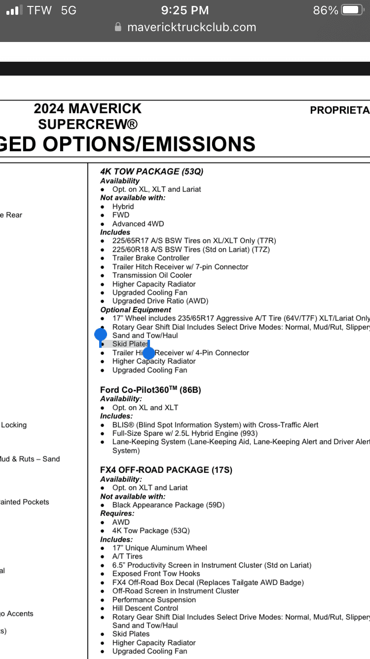 Ford Maverick Latest 2024 Maverick Order Guide Released [Updated Monthly] IMG_0028