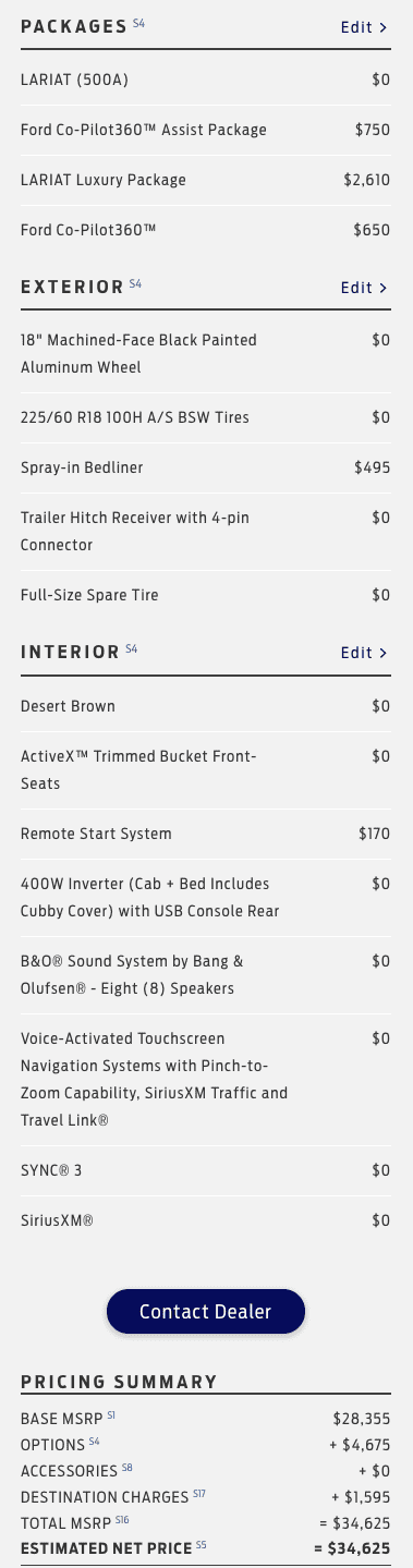 Ford Maverick 2024 Maverick Price List (MSRP/Invoice Pricing) - All Models / Options 1689097345358