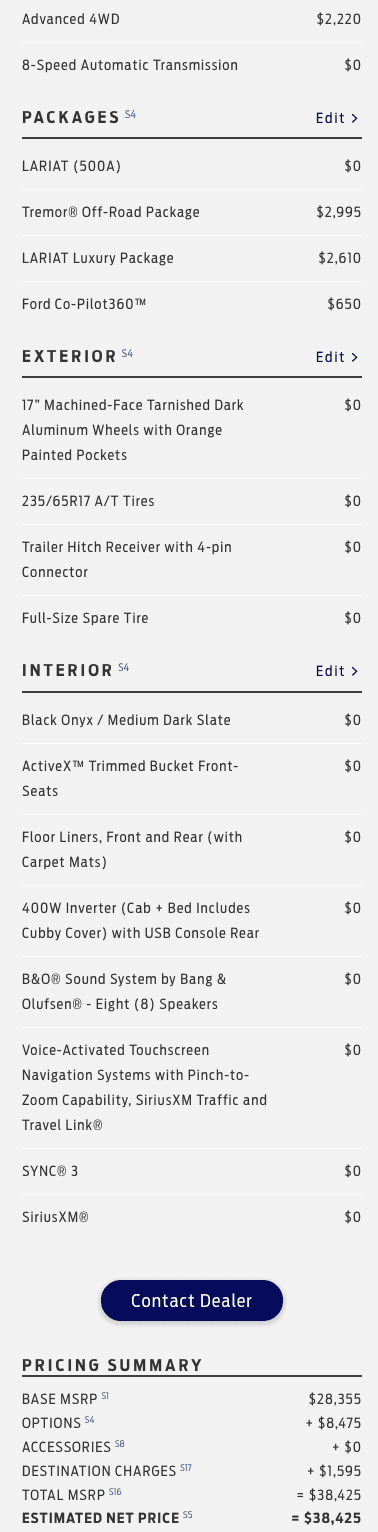 Ford Maverick 2024 Maverick Price List (MSRP/Invoice Pricing) - All Models / Options 1689101549446