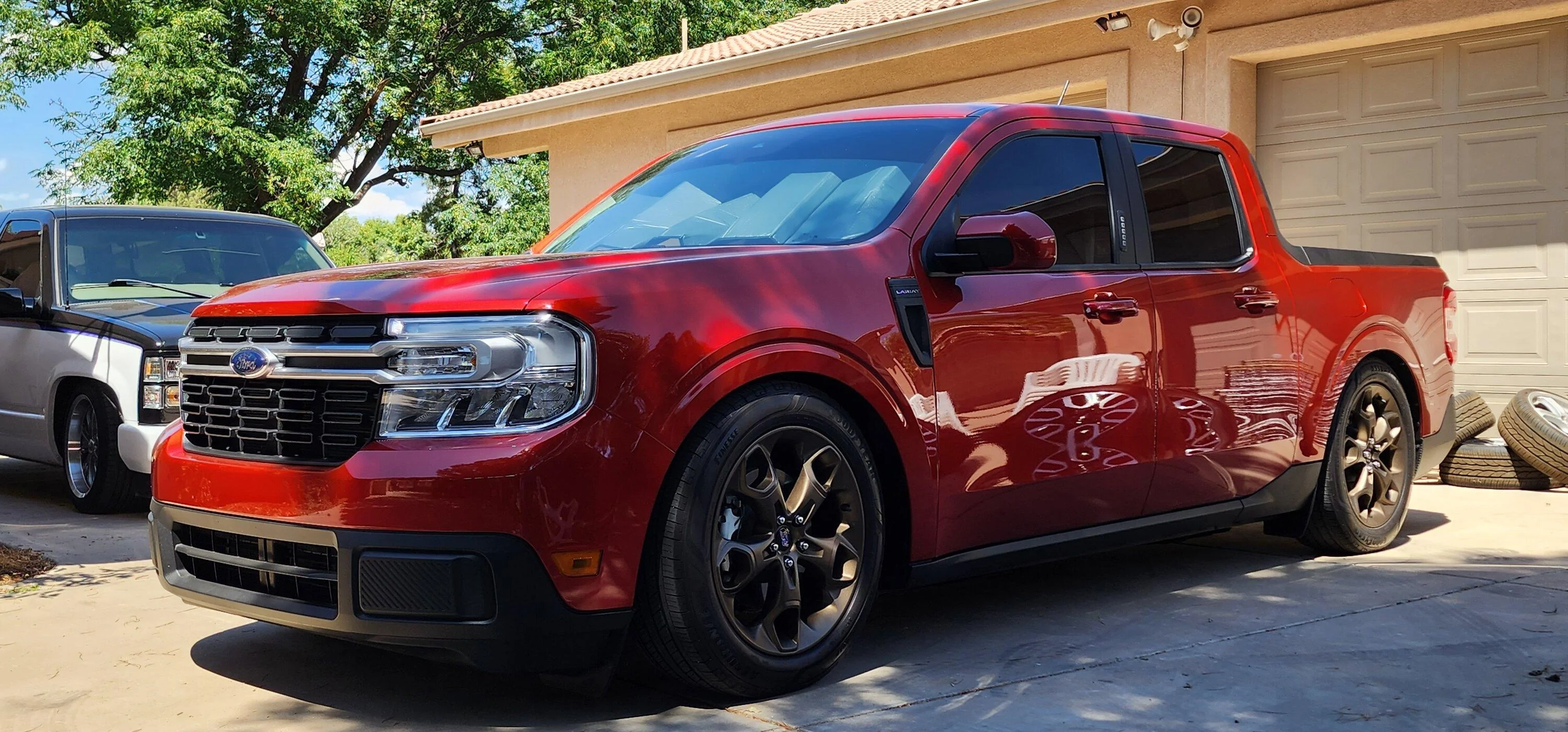 Ford Maverick Slammed on Silver's Coilovers (23 Hybrid Lariat) 20230711_153447