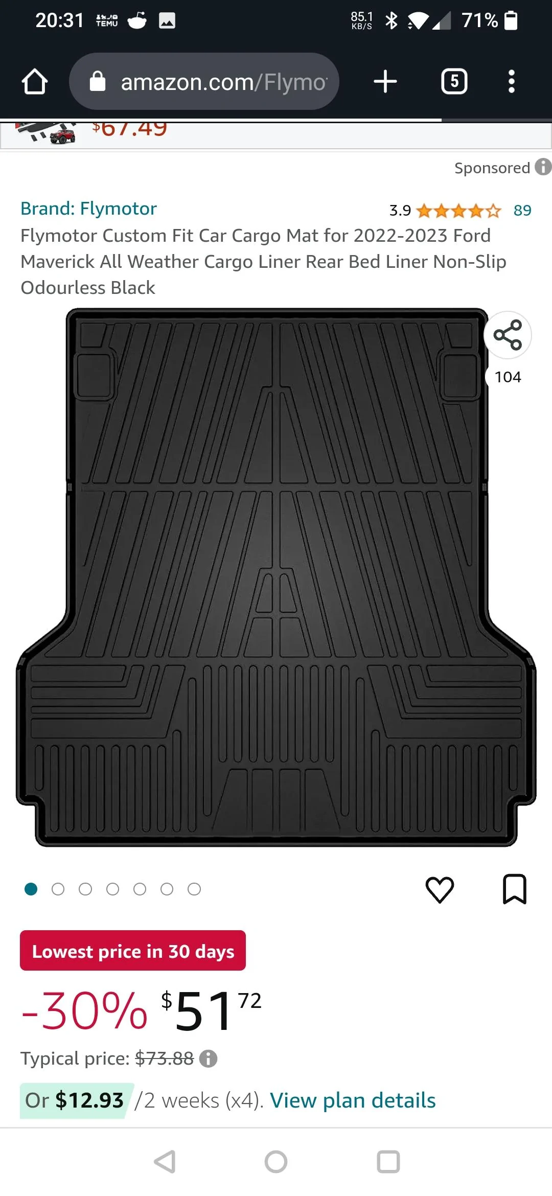 Ford Maverick Amazon prime... Bed liner. Make it quick. Screenshot_20230711-203127