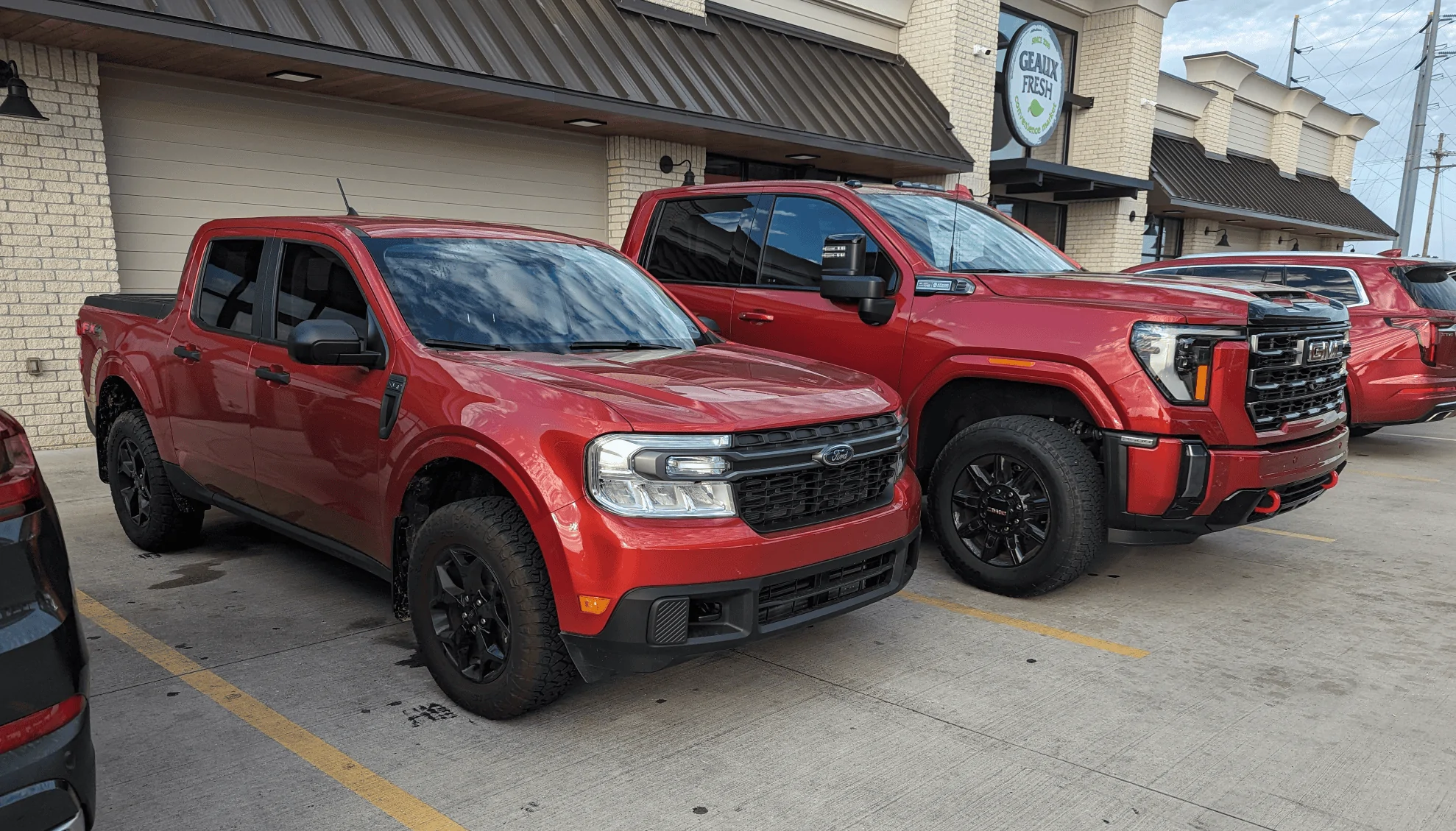 Ford Maverick Post your Maverick next to ridiculously large trucks - photos thread 1689355614497