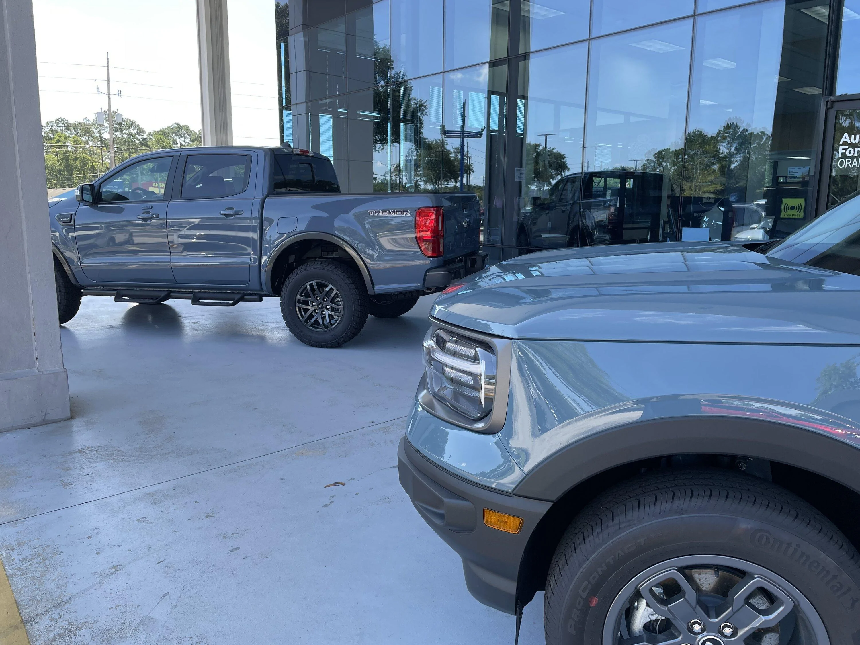 Ford Maverick Azure Gray vs. Area 51 color IMG_7023