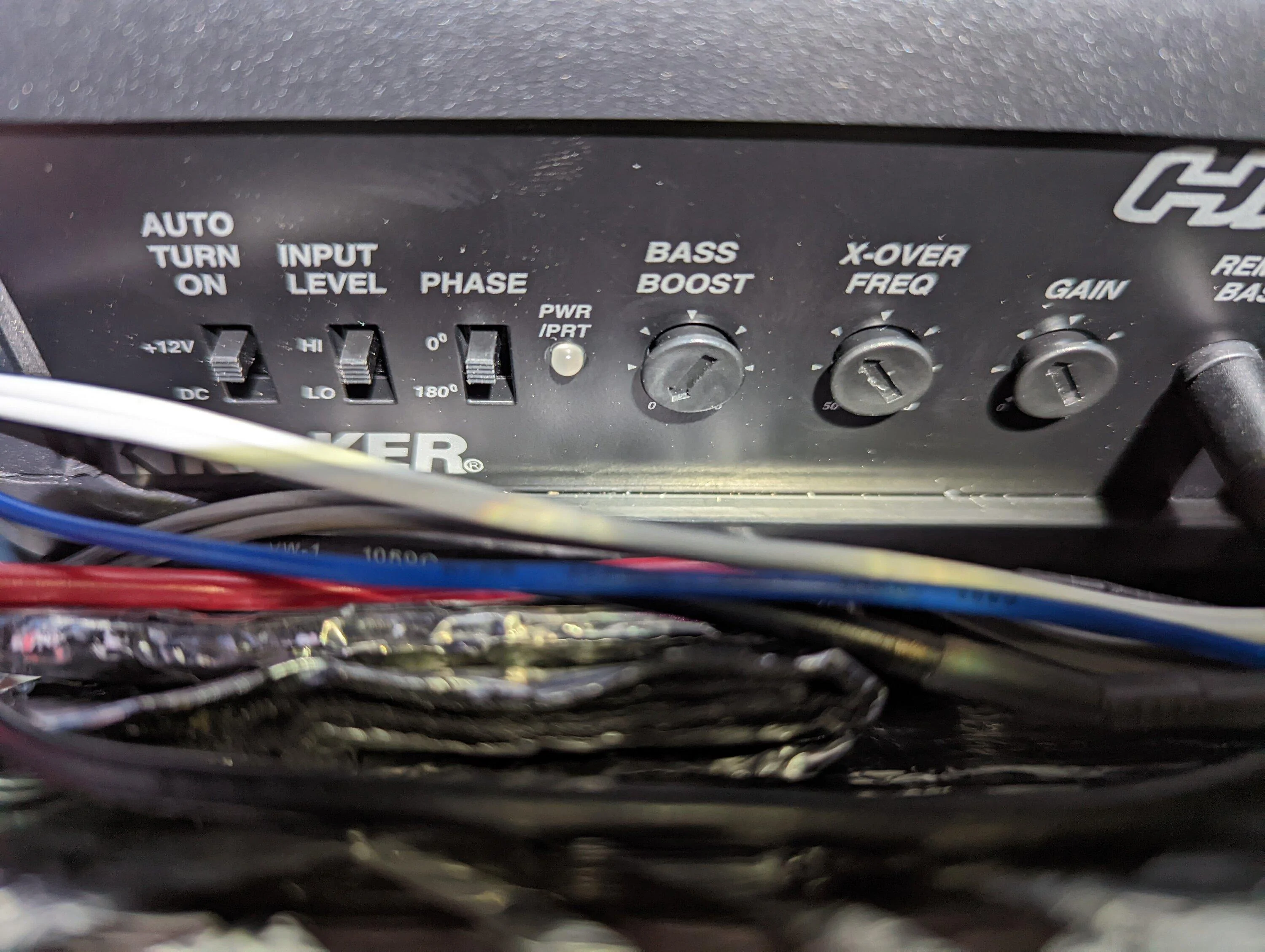 Ford Maverick Kicker 46HS10 hideaway sub - what are your settings? PXL_20230308_231705461