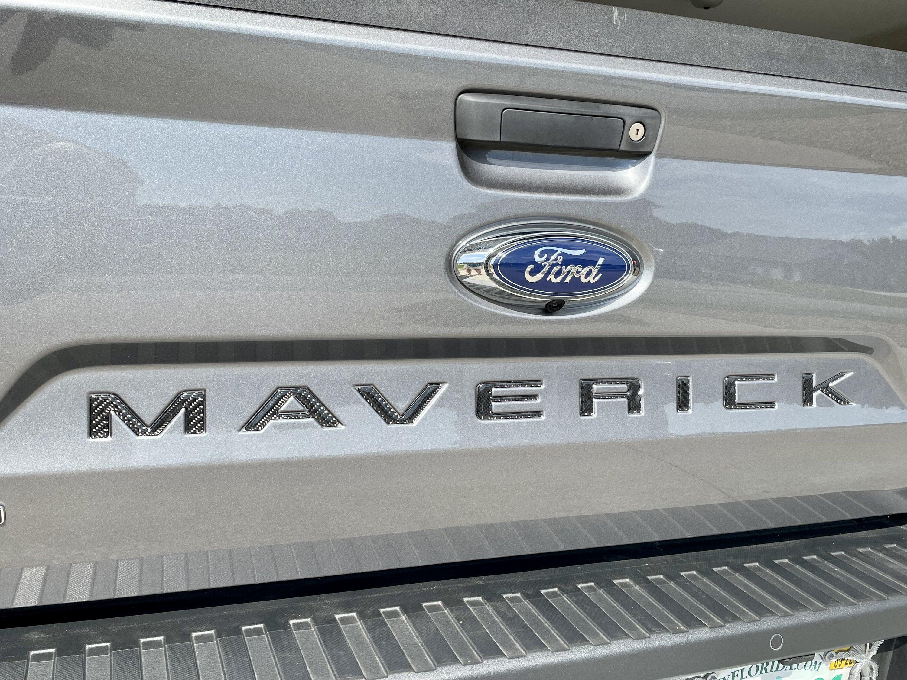 Ford Maverick New Carbon Fiber Trim Interior Overlays Installed IMG_1204