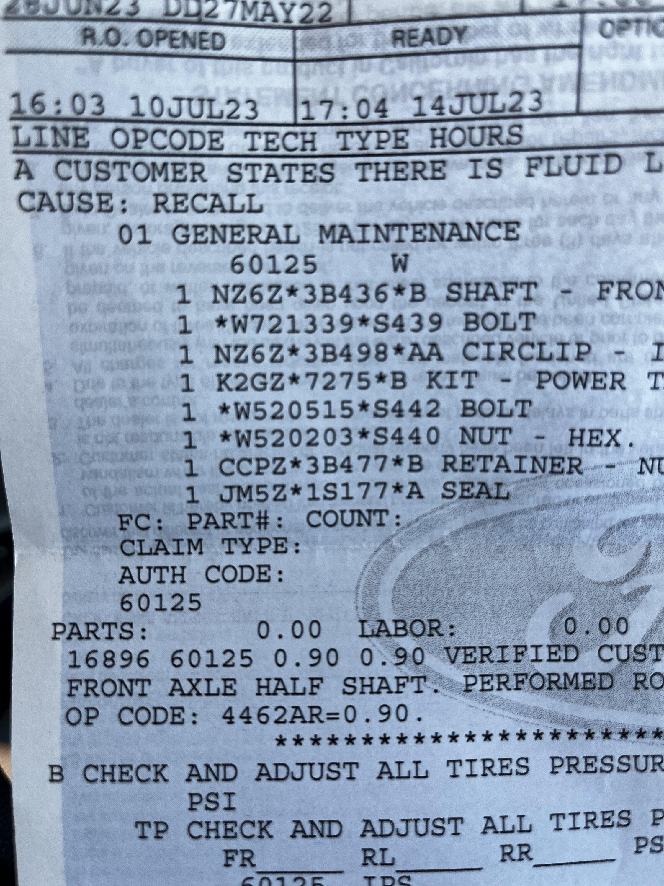 Ford Maverick Update=Passenger side CV replaced IMG_5424