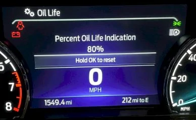 Ford Maverick Oil life indicator... oil lif