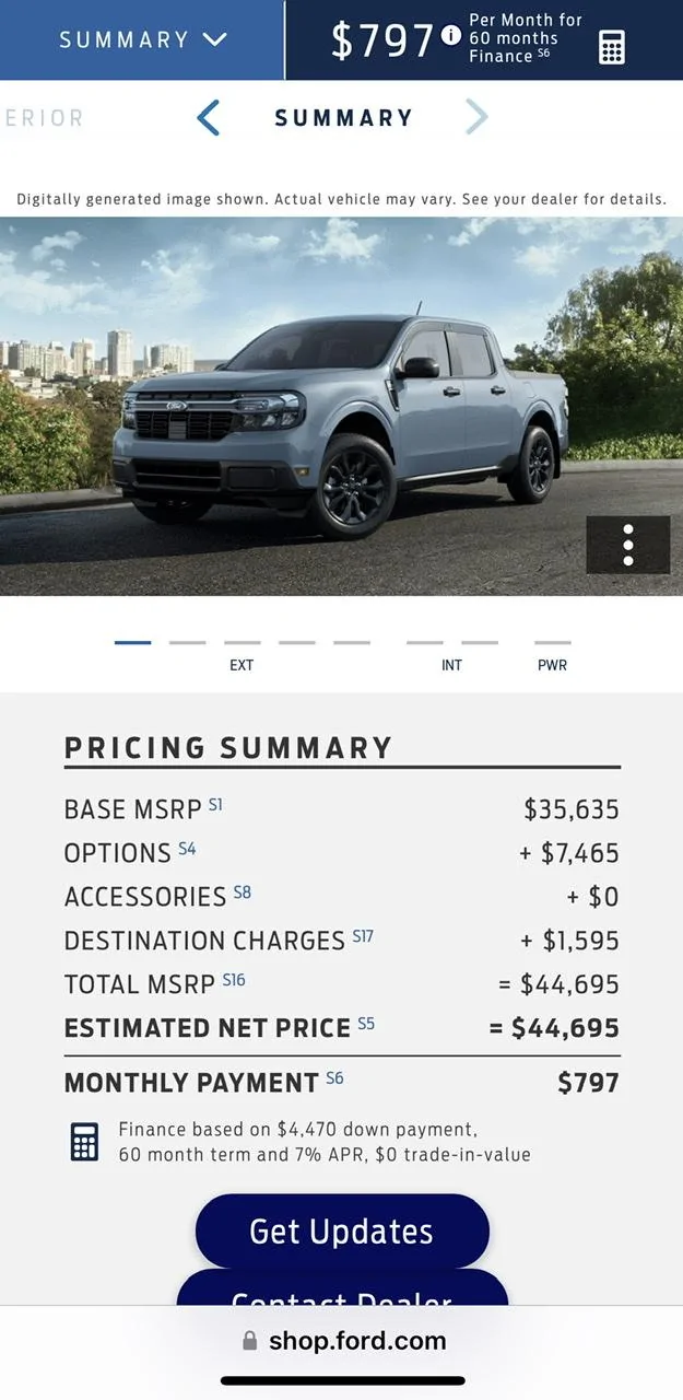 Ford Maverick 2024 Maverick Build and Price is LIVE! 95390E7F-936E-45F9-8076-9F1A70CBB17C