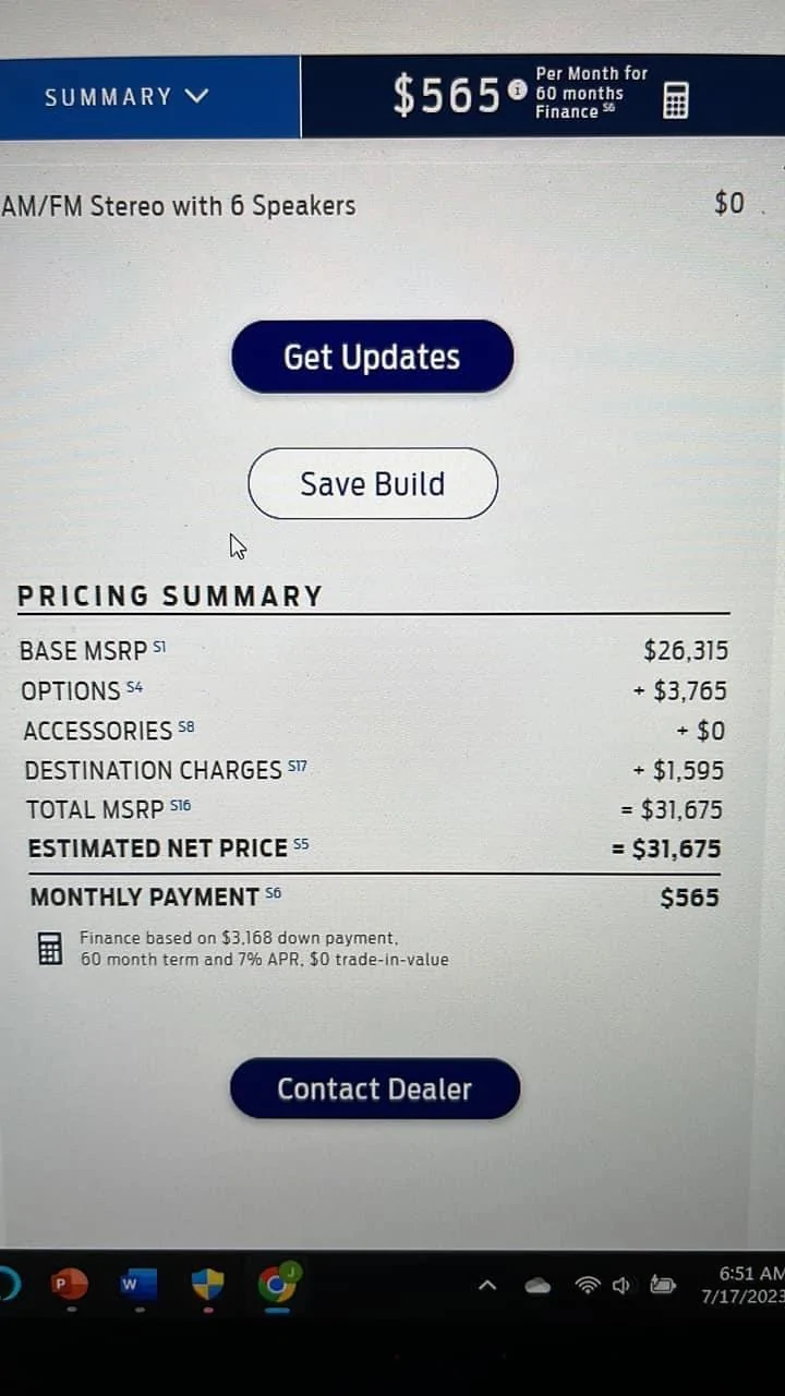 Ford Maverick 2024 Maverick Build and Price is LIVE! IMG_4051